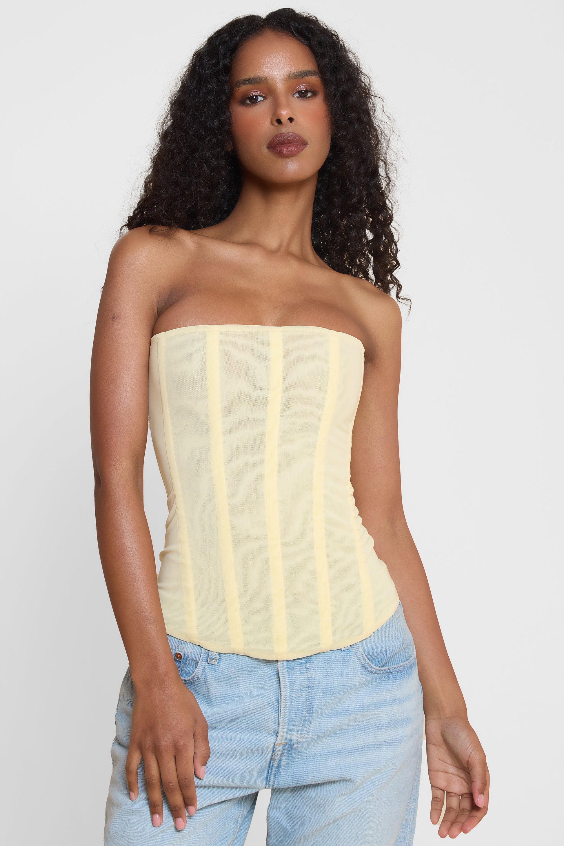 Leanne Straplez File Korse Ust | T1016-YELLOW-XS | T1016-YELLOW-S | T1016-YELLOW-M | T1016-YELLOW-L | T1016-YELLOW-XL | T1016-YELLOW-XXL