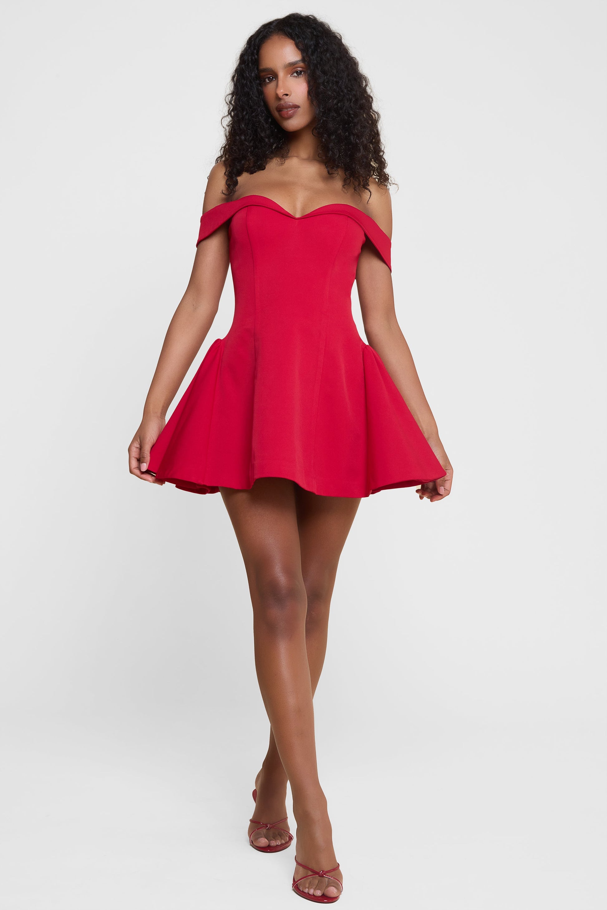 Kailey Korse Mini Elbise | D1051-RED-XS | D1051-RED-S | D1051-RED-M | D1051-RED-L | D1051-RED-XL | D1051-RED-XXL