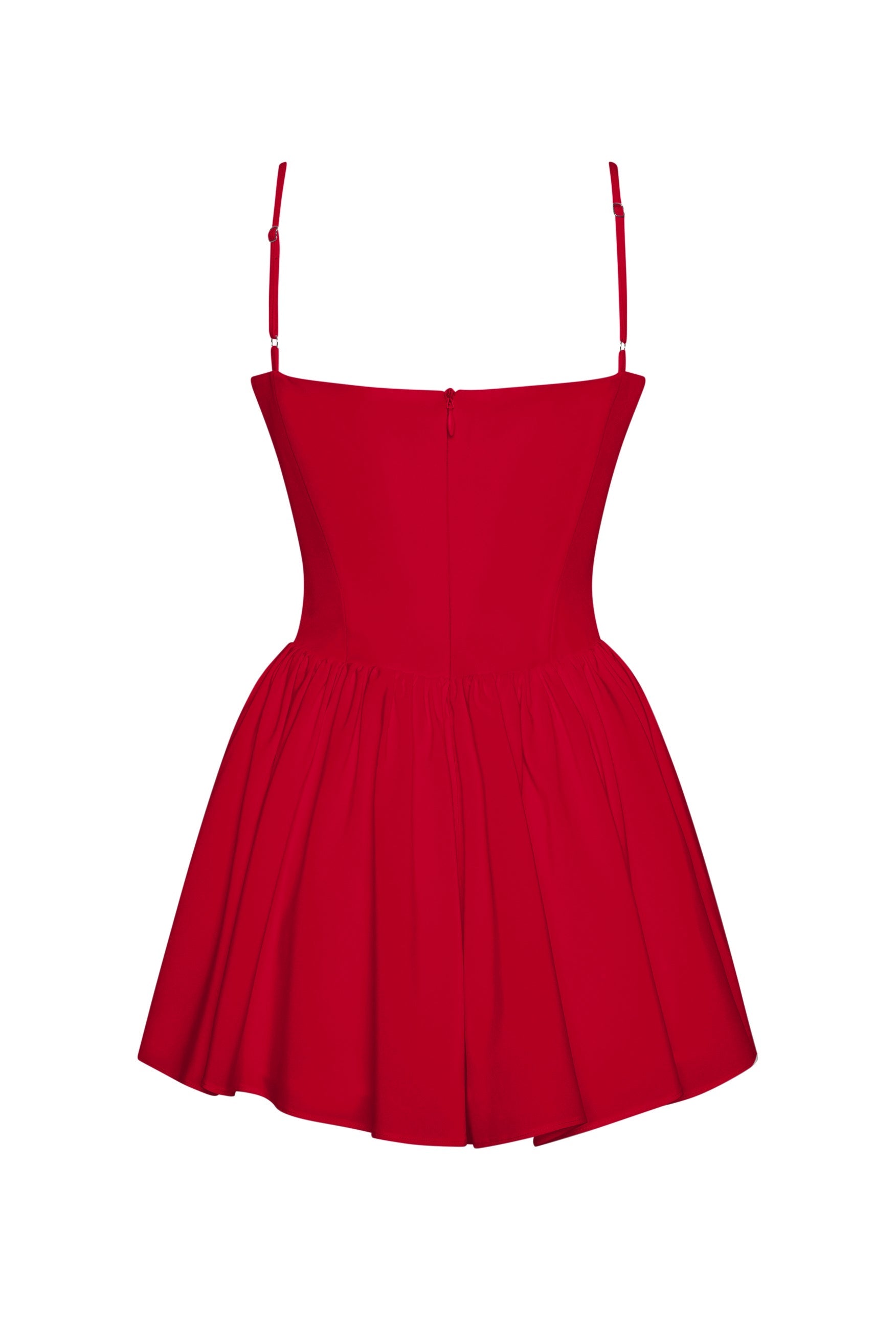 Karely Bustiyer Mini Elbise | D1055-RED-XS | D1055-RED-S | D1055-RED-M | D1055-RED-L | D1055-RED-XL | D1055-RED-XXL