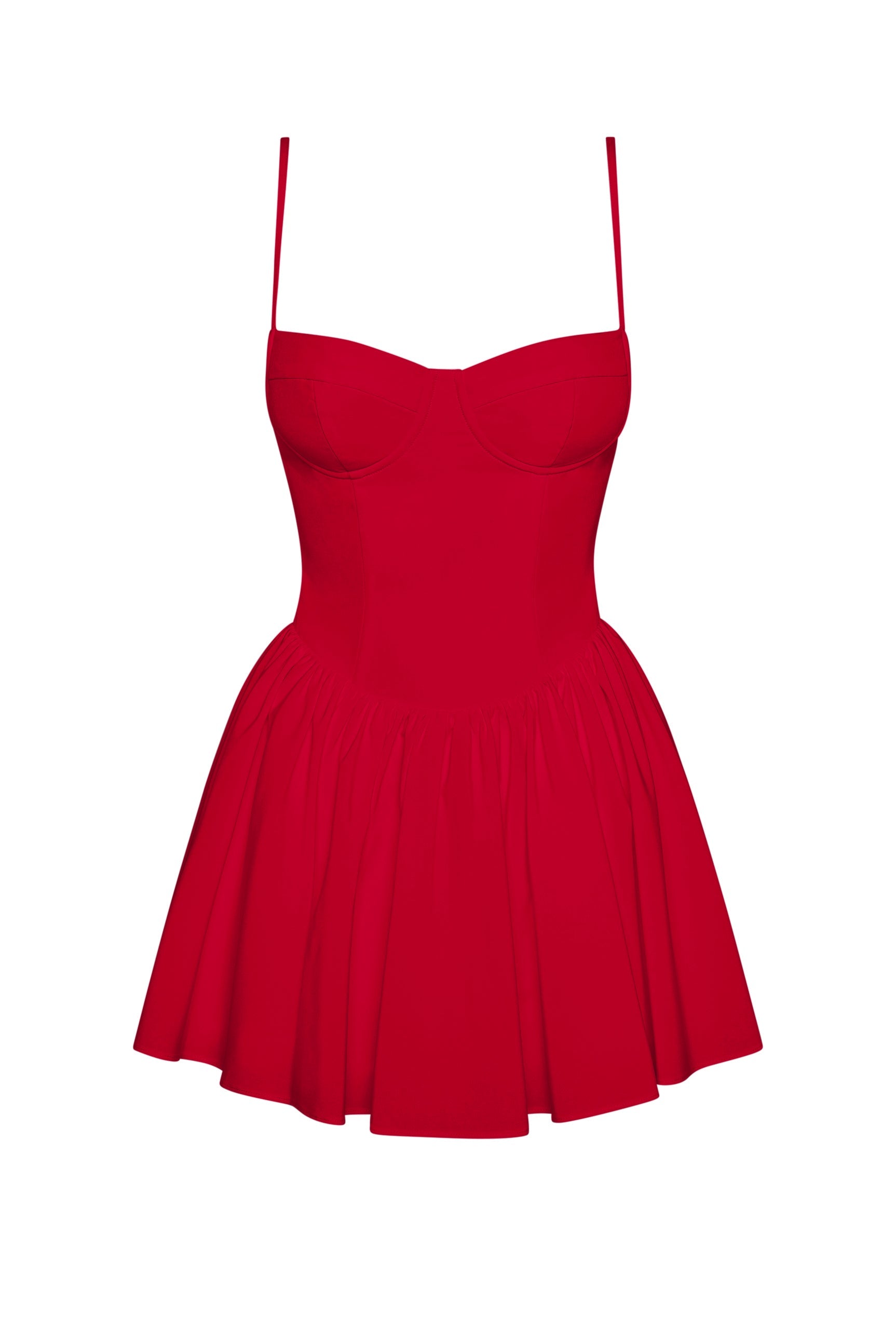 Karely Bustiyer Mini Elbise | D1055-RED-XS | D1055-RED-S | D1055-RED-M | D1055-RED-L | D1055-RED-XL | D1055-RED-XXL