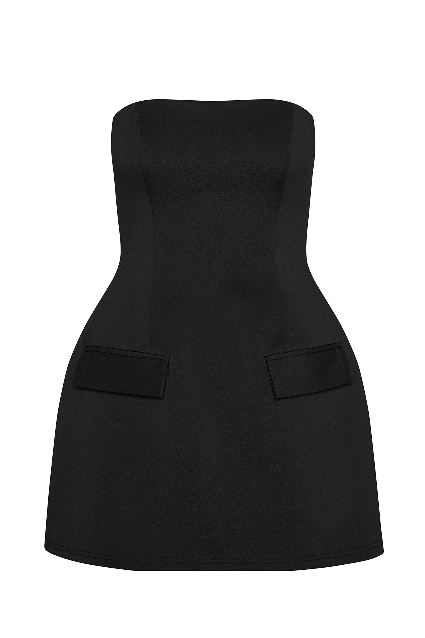 Emerald Askisiz Mini Elbise | D1078-BLK-XS | D1078-BLK-S | D1078-BLK-M | D1078-BLK-L | D1078-BLK-XL | D1078-BLK-XXL