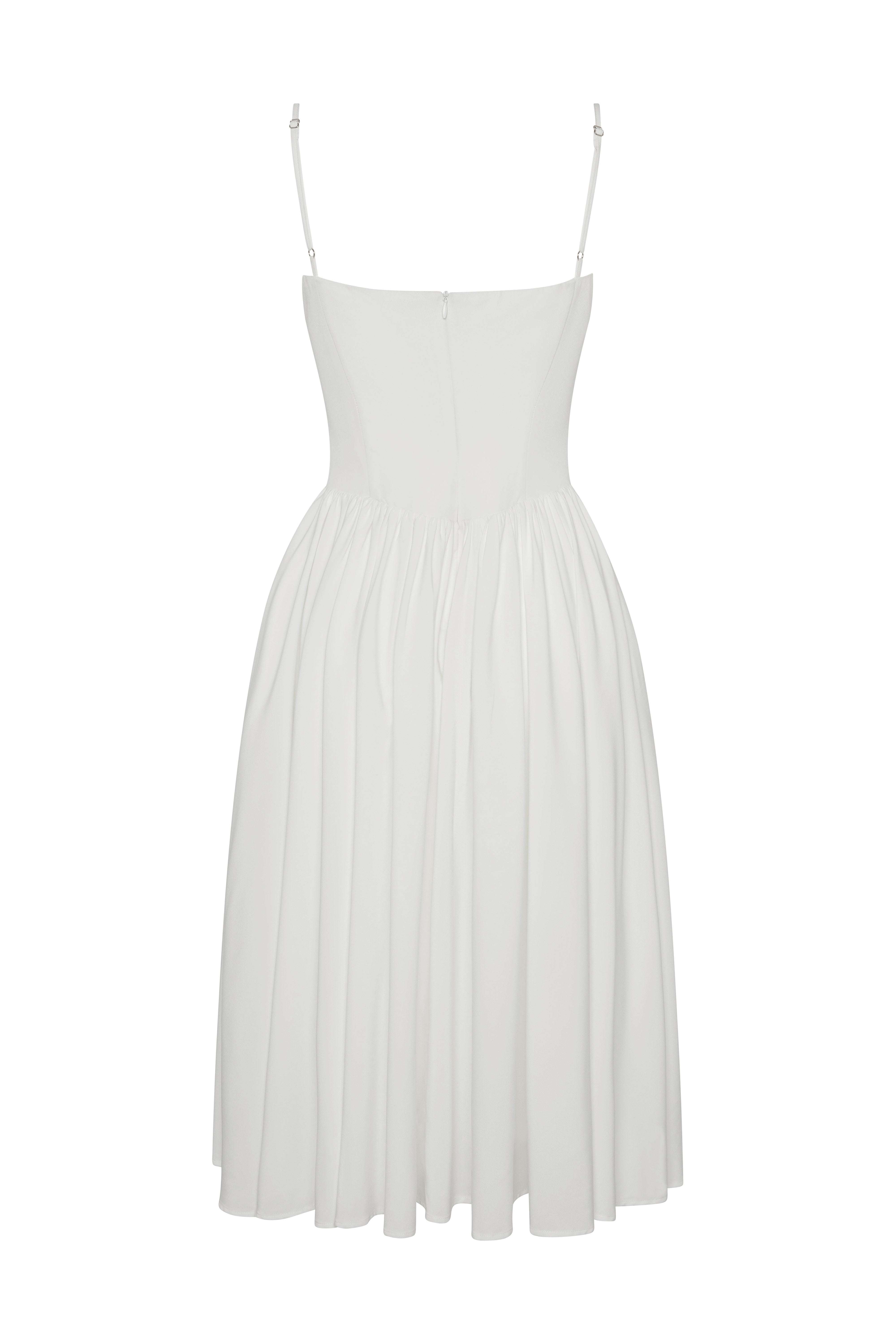 Jori Korse Midi Elbise | D1079-WHITE-XS | D1079-WHITE-S | D1079-WHITE-M | D1079-WHITE-L | D1079-WHITE-XL | D1079-WHITE-XXL