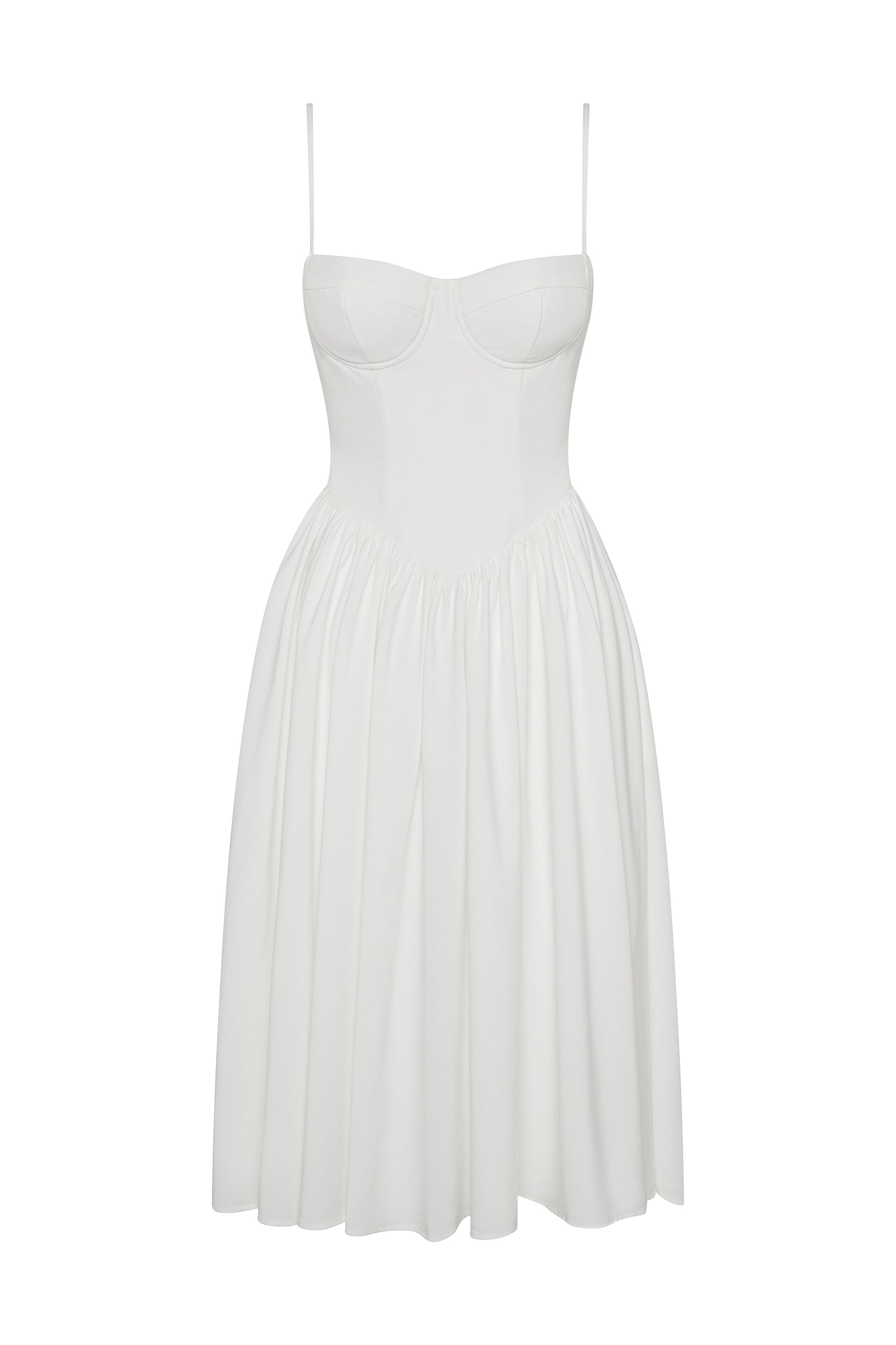 Jori Korse Midi Elbise | D1079-WHITE-XS | D1079-WHITE-S | D1079-WHITE-M | D1079-WHITE-L | D1079-WHITE-XL | D1079-WHITE-XXL