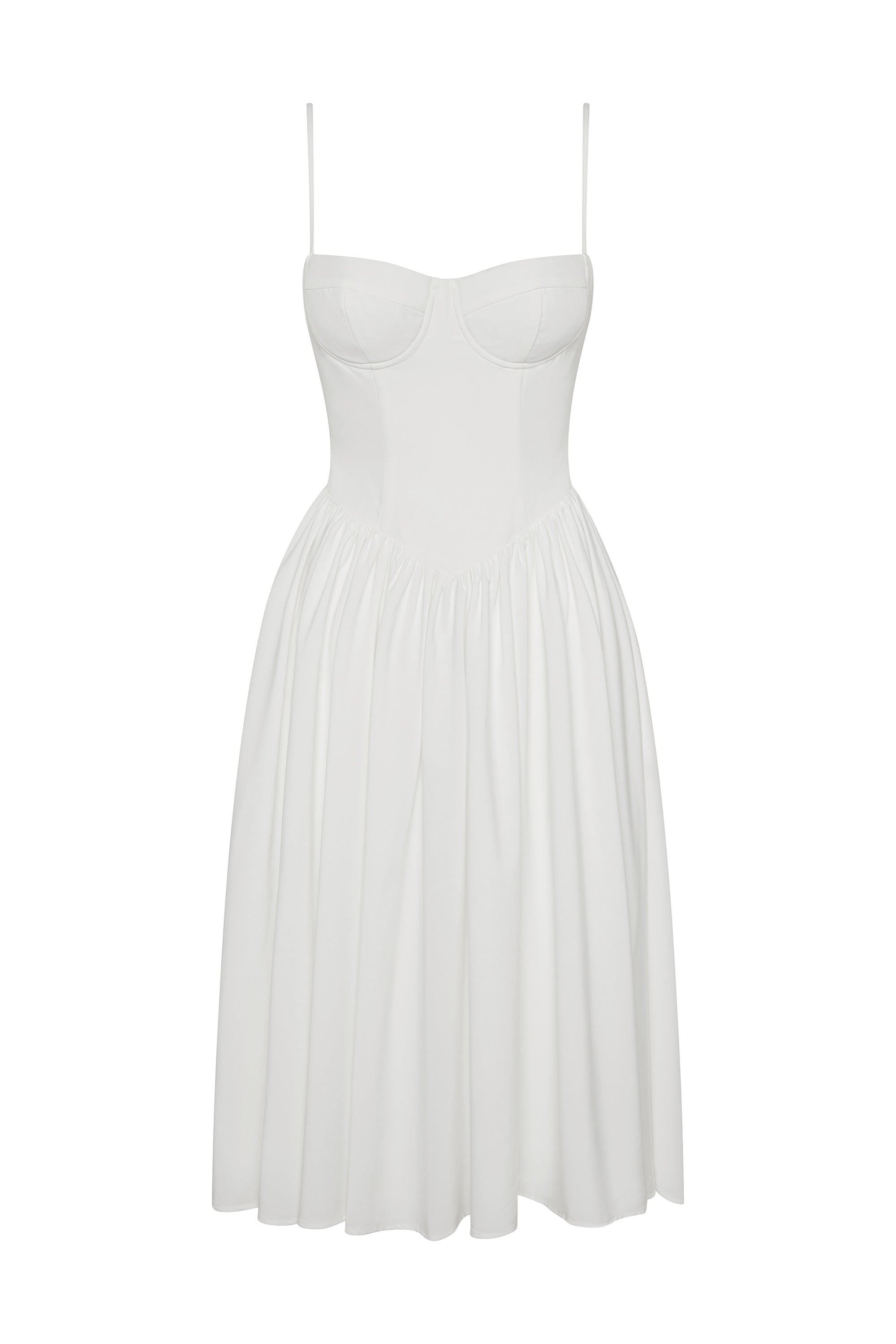 Jori Korse Midi Elbise | D1079-WHITE-XS | D1079-WHITE-S | D1079-WHITE-M | D1079-WHITE-L | D1079-WHITE-XL | D1079-WHITE-XXL