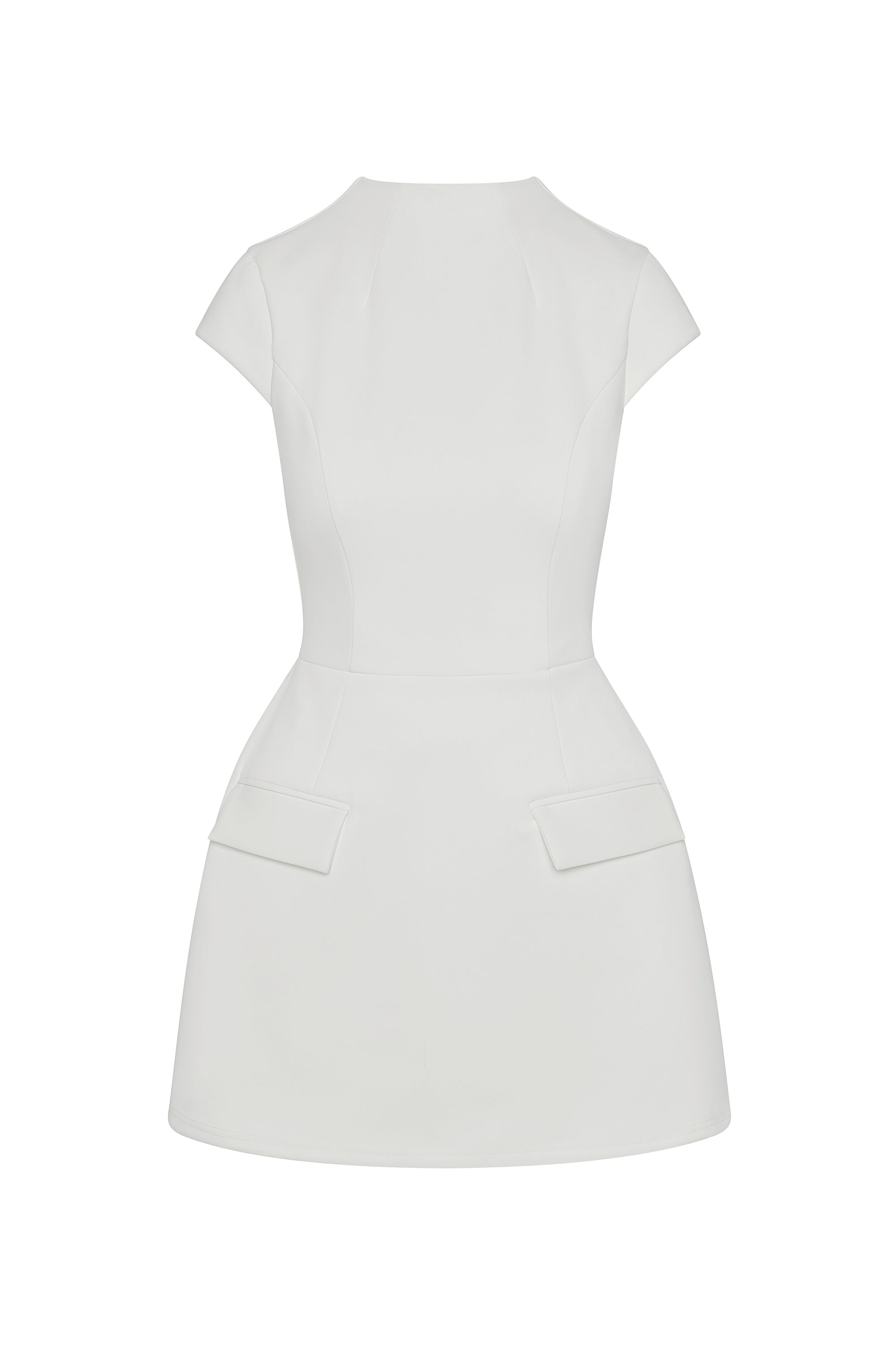 Acadia Short Sleeve Mini Dress | D1086-WHITE-XS | D1086-WHITE-S | D1086-WHITE-M | D1086-WHITE-L | D1086-WHITE-XL | D1086-WHITE-XXL
