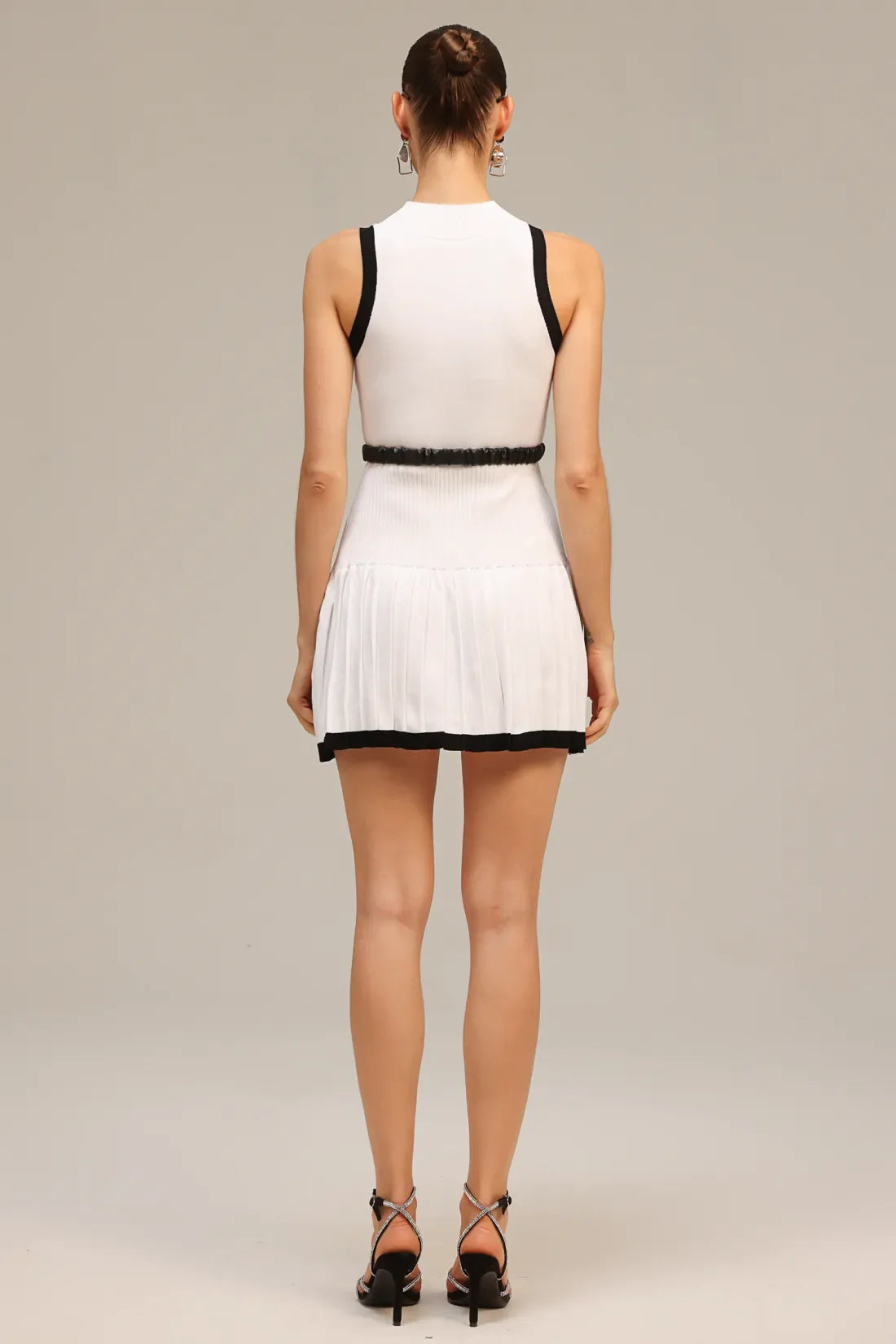 Austen Ruched Mini Dress | S-Beyaz | M-Beyaz | L-Beyaz