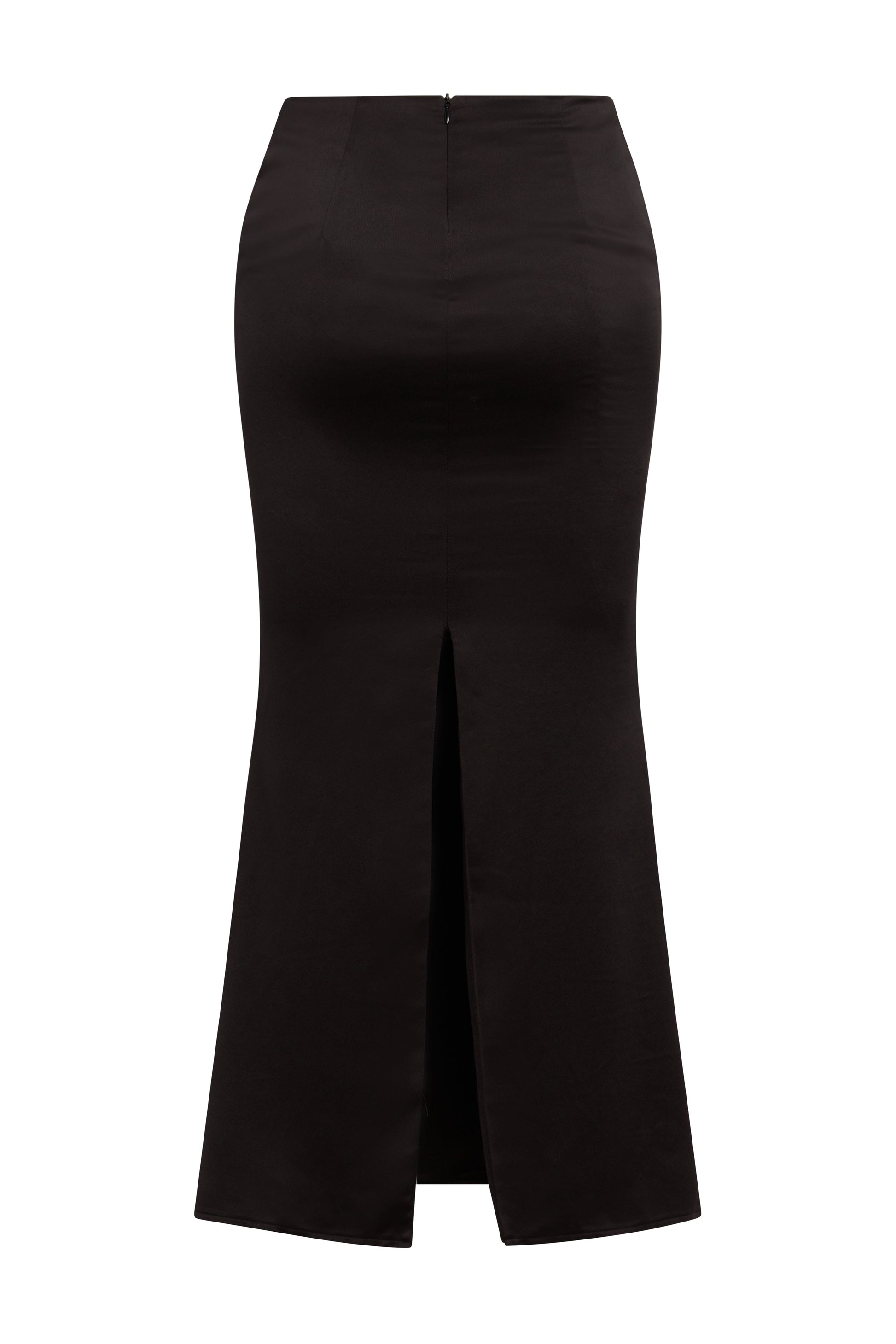 Marceline Saten Midi Etek | SKRT1011-BLK-XS | SKRT1011-BLK-S | SKRT1011-BLK-M | SKRT1011-BLK-L | SKRT1011-BLK-XL | SKRT1011-BLK-XXL
