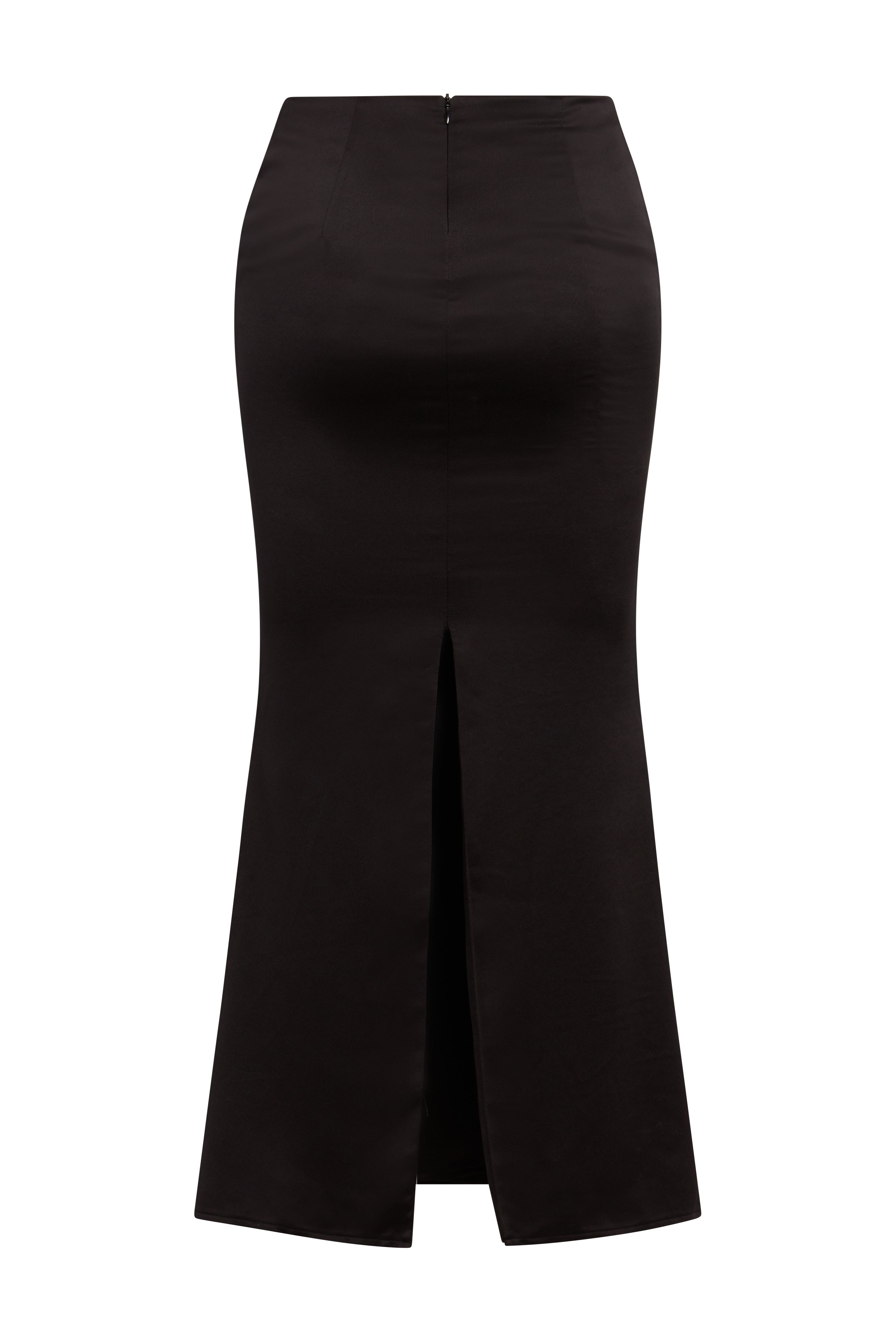 Marceline Saten Midi Etek | SKRT1011-BLK-XS | SKRT1011-BLK-S | SKRT1011-BLK-M | SKRT1011-BLK-L | SKRT1011-BLK-XL | SKRT1011-BLK-XXL