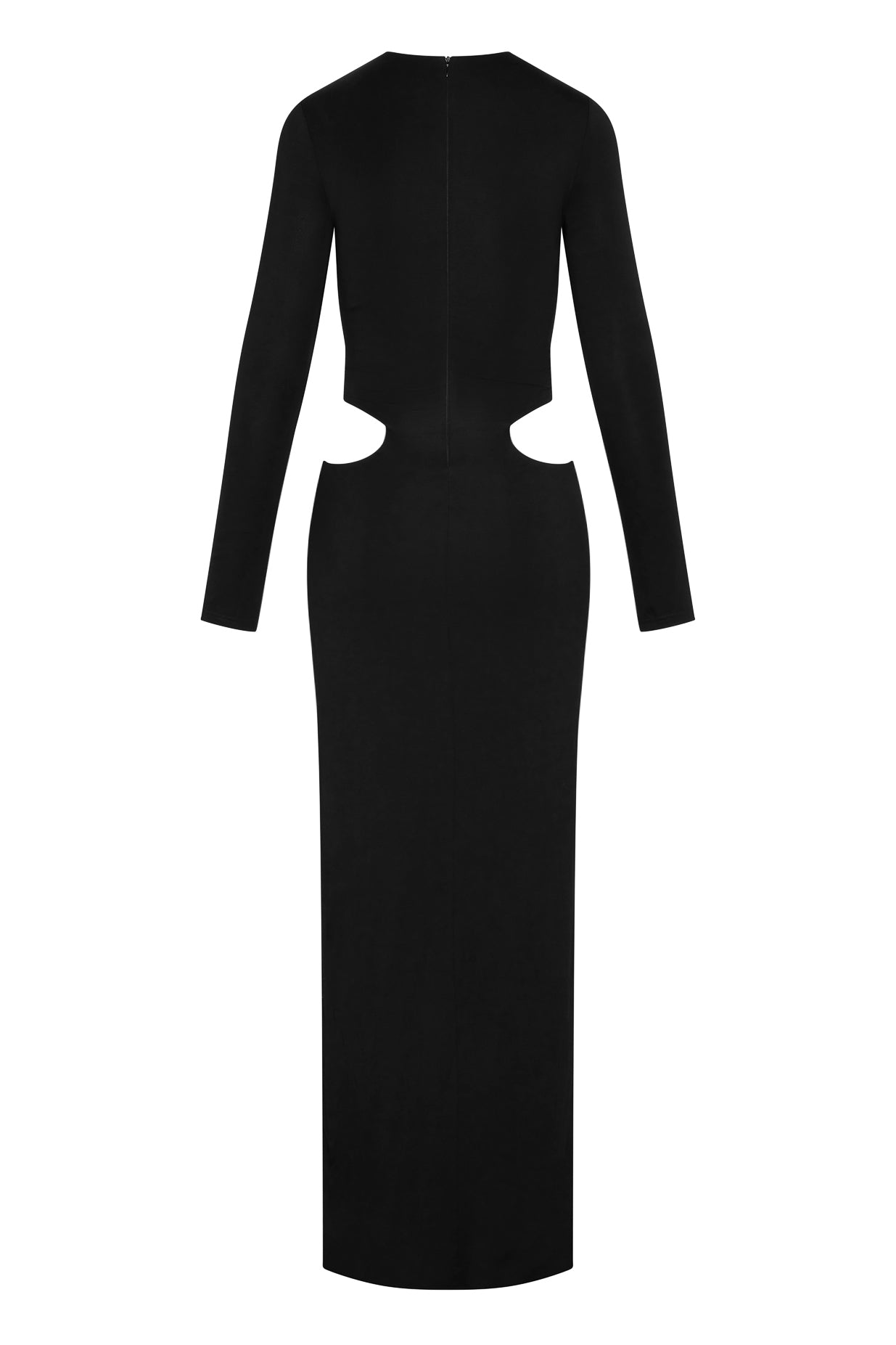 Janay Kesik Maksi Elbise | D1149-BLK-XS | D1149-BLK-S | D1149-BLK-M | D1149-BLK-L | D1149-BLK-XL | D1149-BLK-XXL