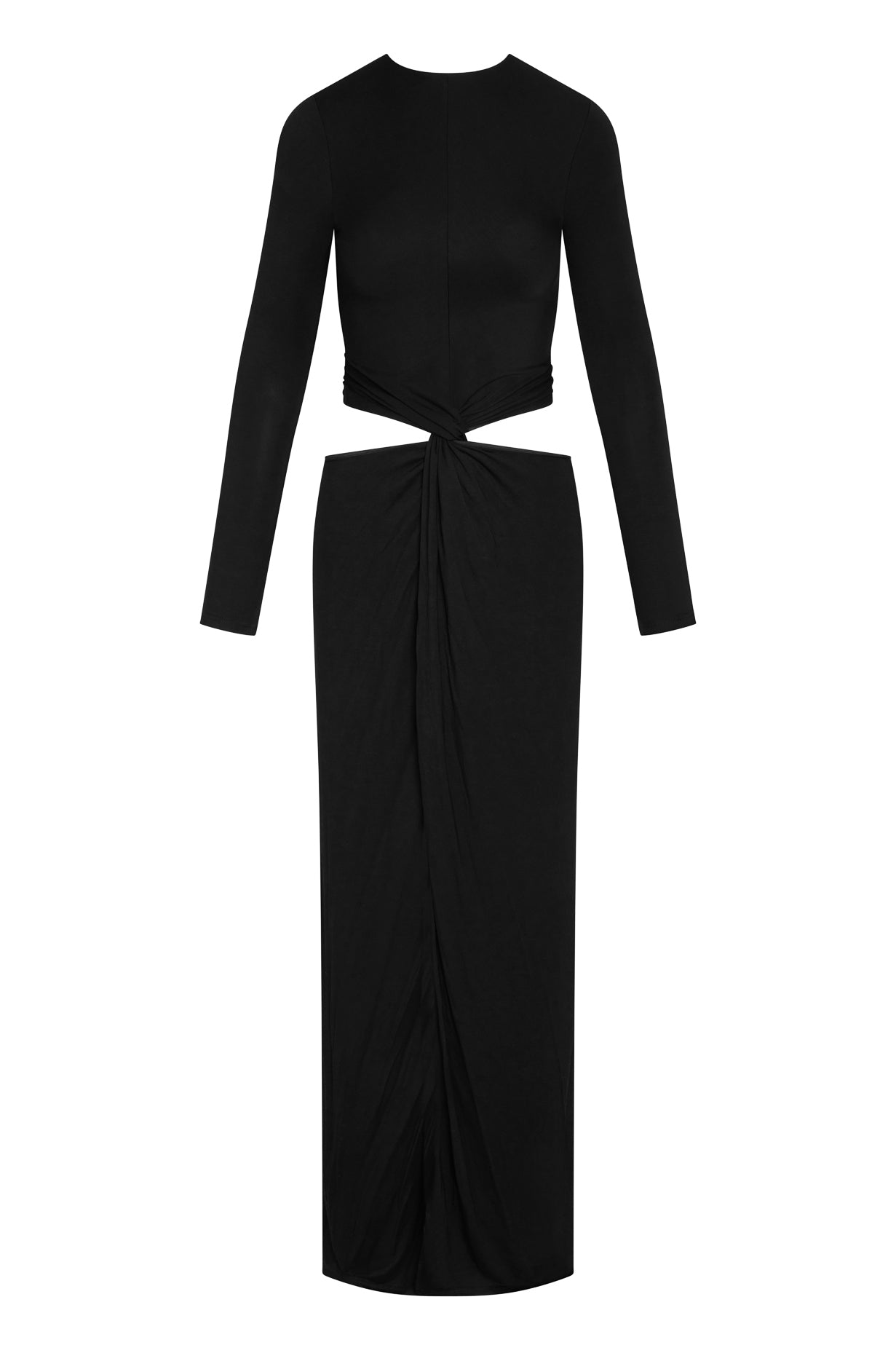 Janay Kesik Maksi Elbise | D1149-BLK-XS | D1149-BLK-S | D1149-BLK-M | D1149-BLK-L | D1149-BLK-XL | D1149-BLK-XXL