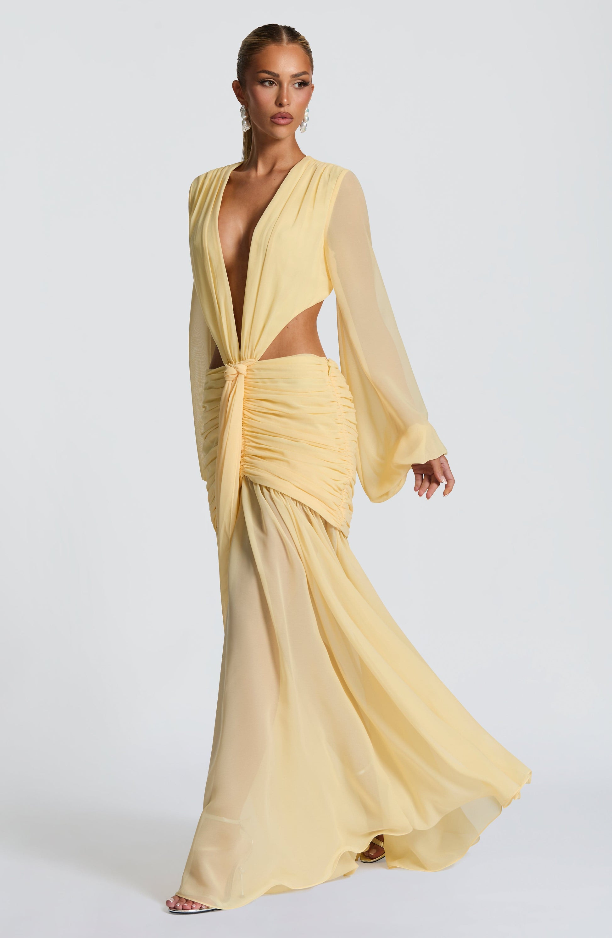 Velorage Laylanie Limon Sifon Maksi Elbise