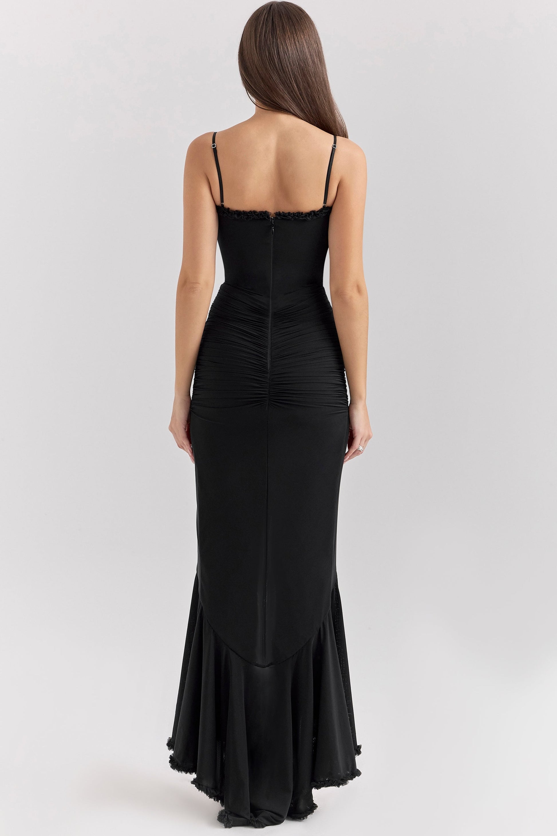 Velorage Emme Buzgulu Maxi Elbise | Siyah-XS | Siyah-S | Siyah-M | Siyah-L | Siyah-XL