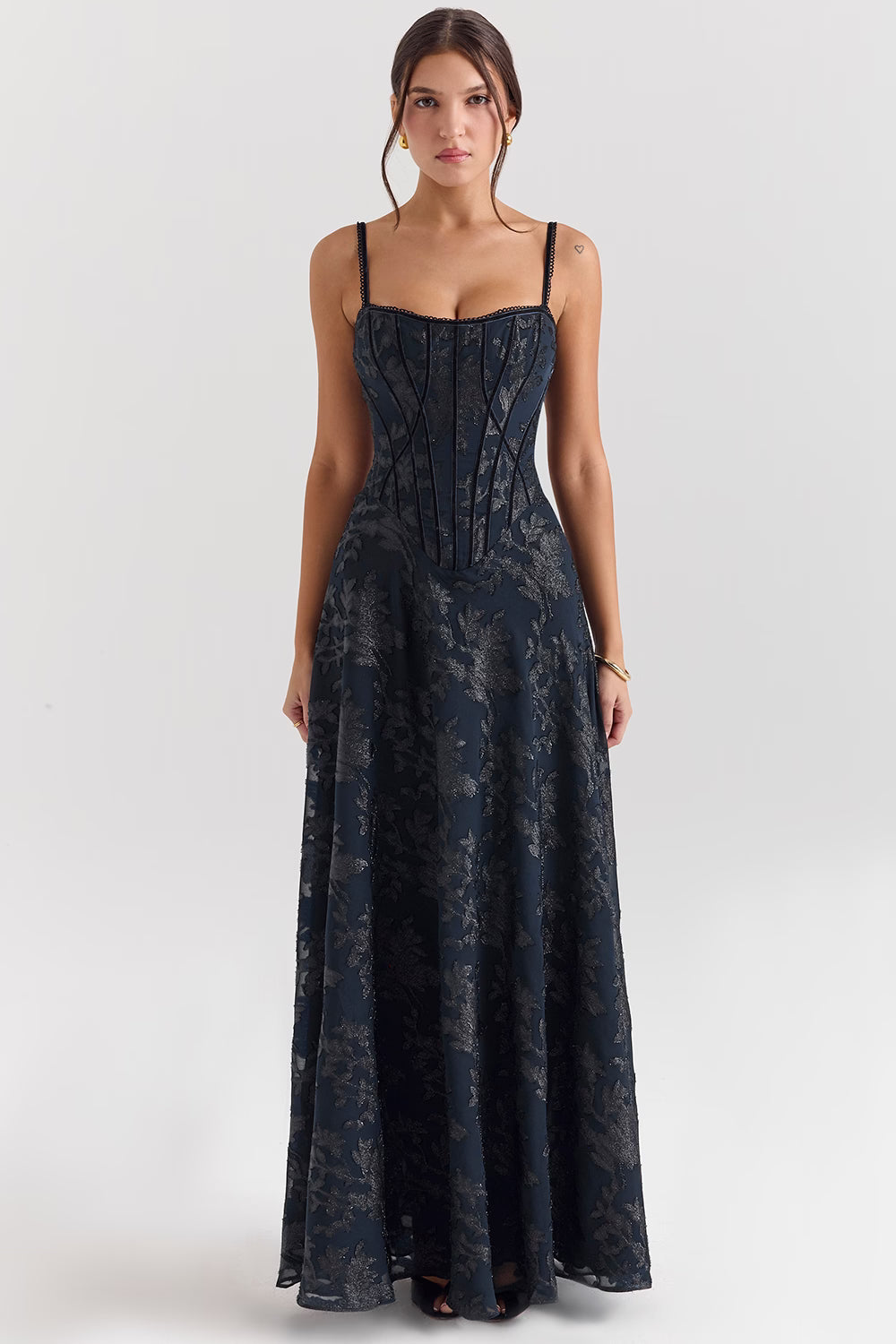 Velorage Alyssandra Simli Gece Mavisi Maxi Elbise | Gece mavisi-XS | Gece mavisi-S | Gece mavisi-M | Gece mavisi-L | Gece mavisi-XL