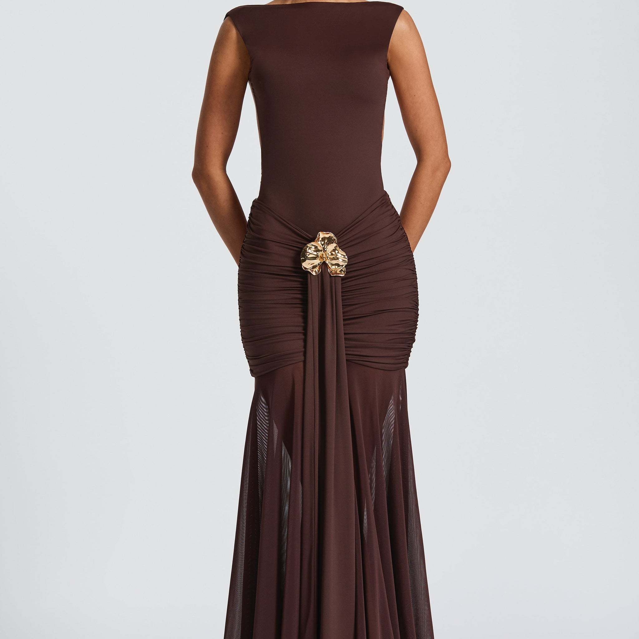 Velorage Swara V Bel Maxi Etek | BBF4072-SK - PLUM BROWN - XS | BBF4072-SK - PLUM BROWN - S | BBF4072-SK - PLUM BROWN - M | BBF4072-SK - PLUM BROWN - L | BBF4072-SK - PLUM BROWN - XL | BBF4072-SK - PLUM BROWN - XXL