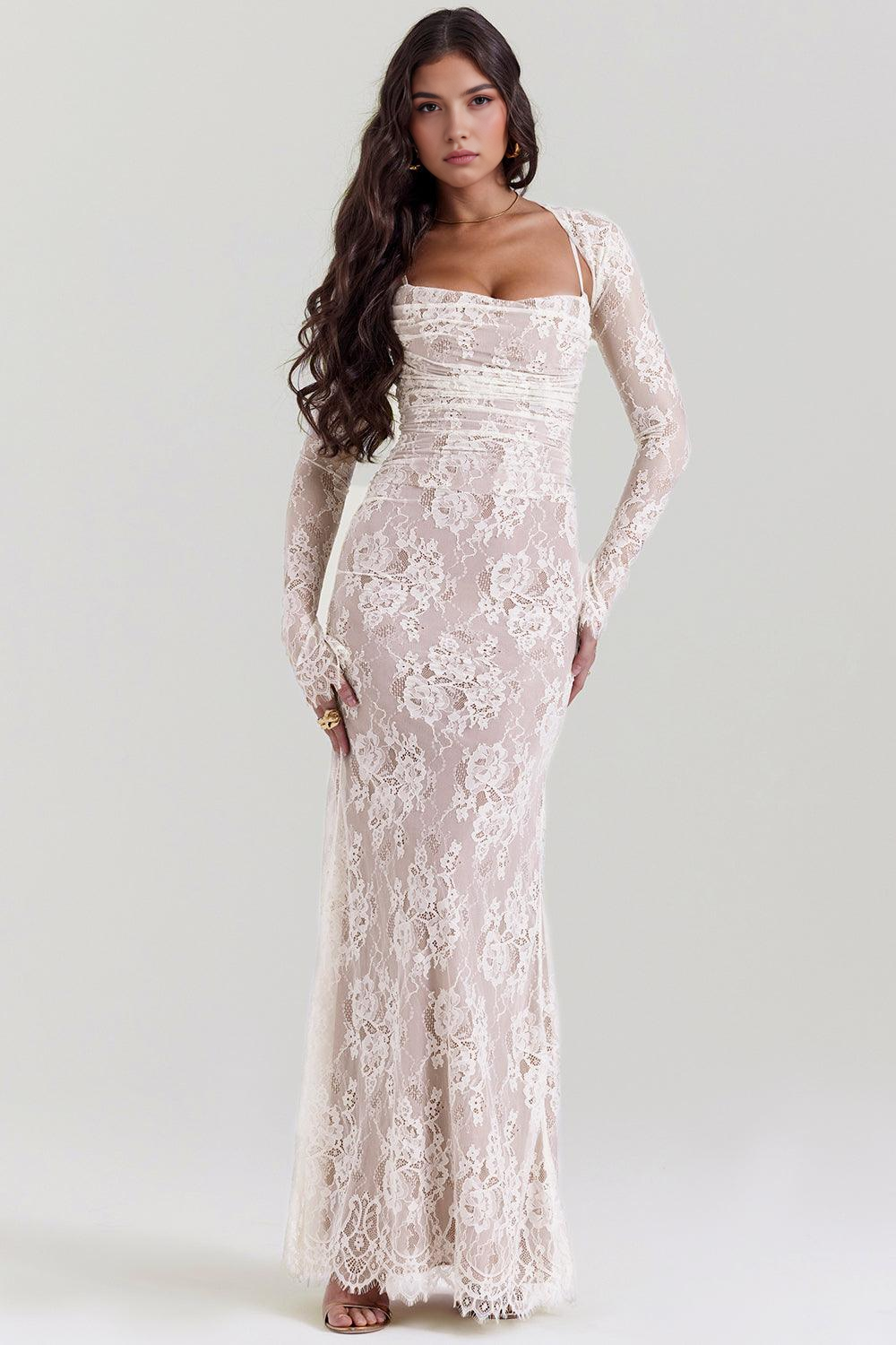 Velorage Kerri Dantel V Yaka Maksi Elbise | 1450 | 1451 | 1452 | 1453 | Beyaz-XL