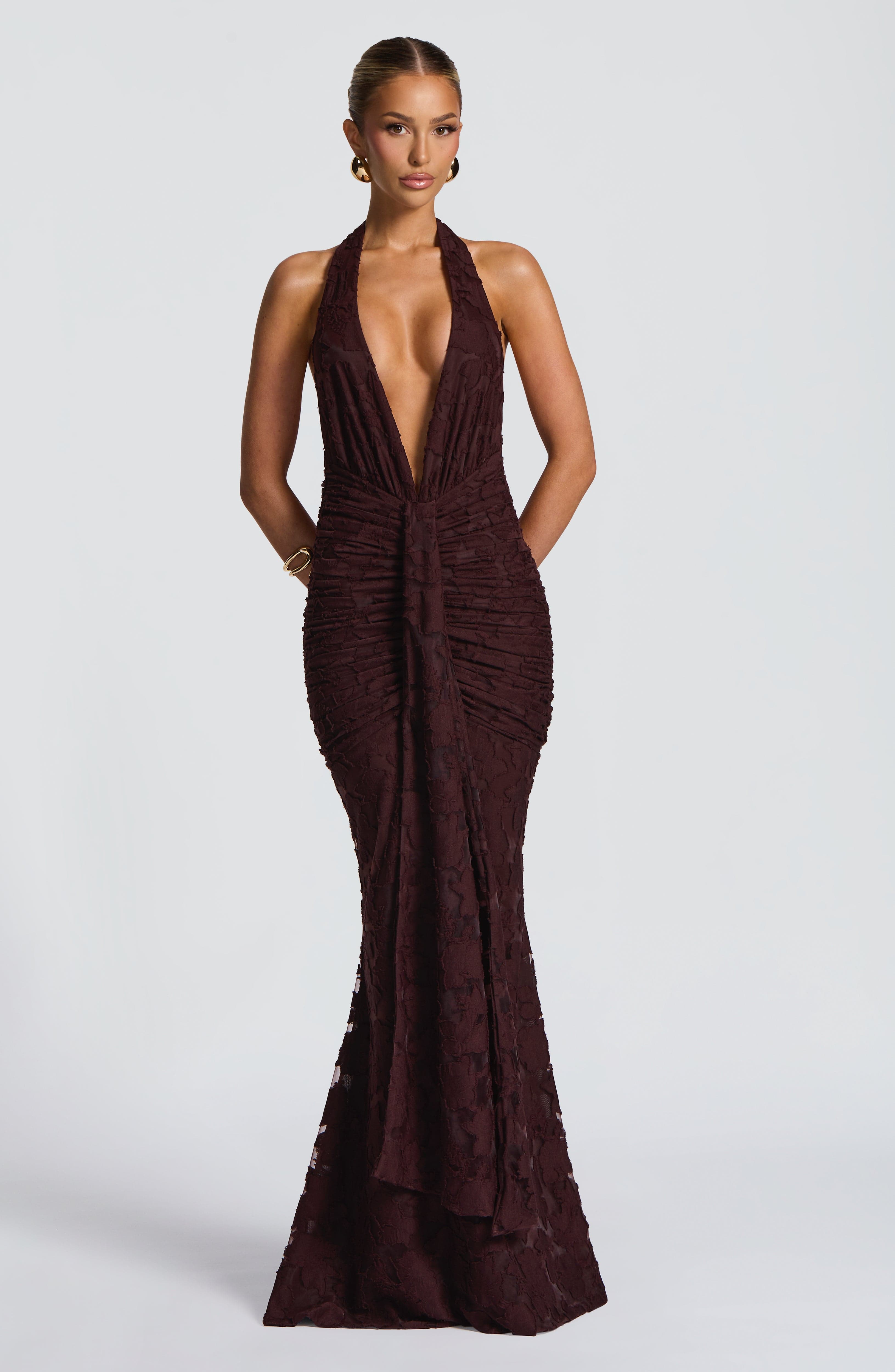 Velorage Akeelah Bordo Cicek Desenli Maksi Elbise | BBF4122-D - PLUM BROWN - XS | BBF4122-D - PLUM BROWN - S | BBF4122-D - PLUM BROWN - M | BBF4122-D - PLUM BROWN - L | BBF4122-D - PLUM BROWN - XL | BBF4122-D - PLUM BROWN - XXL
