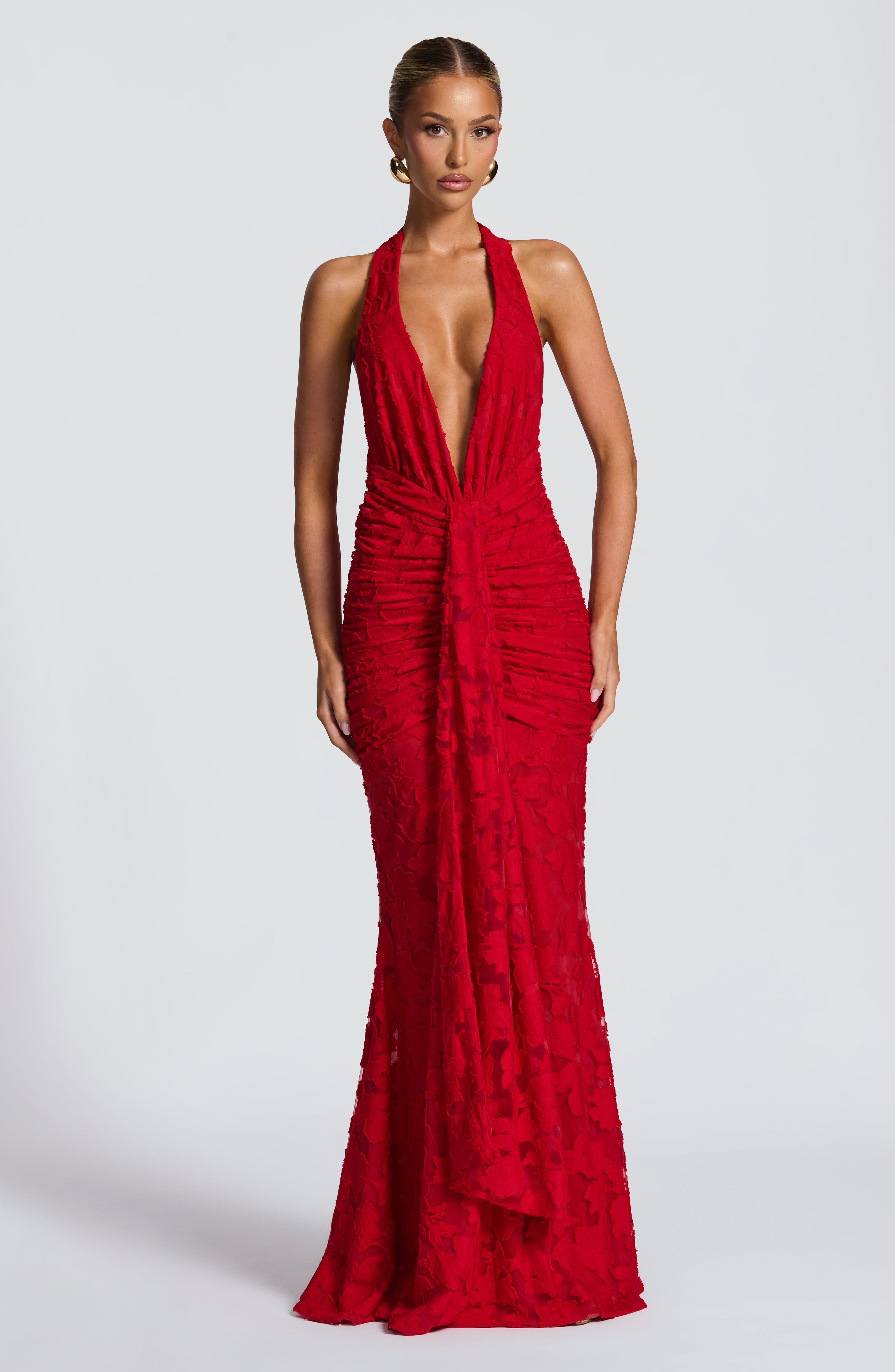 Velorage Brailey Cicekli Maksi Elbise | BBF4122-D - RED - XS | BBF4122-D - RED - S | BBF4122-D - RED - M | BBF4122-D - RED - L | BBF4122-D - RED - XL | BBF4122-D - RED - XXL