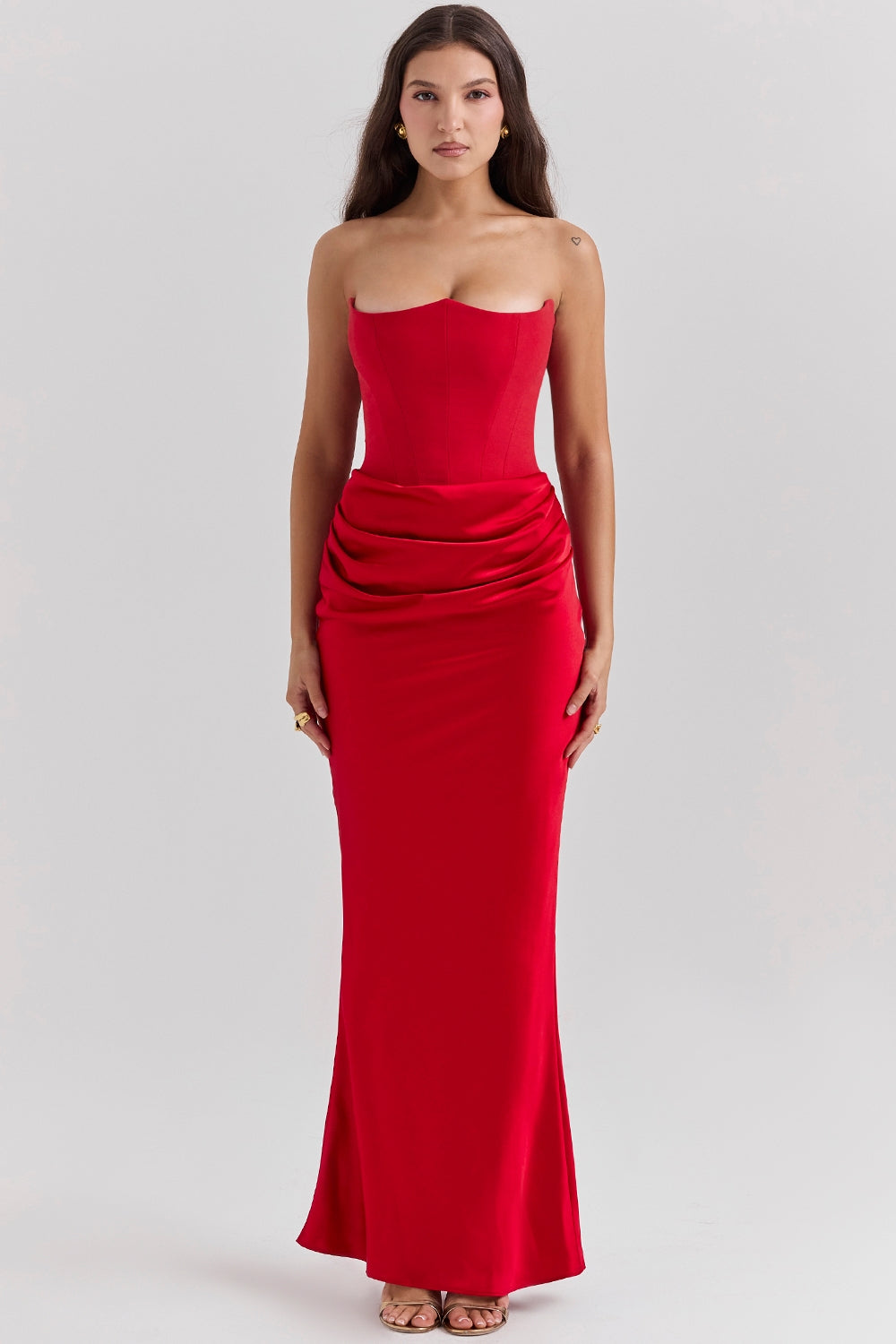 Rynlee Straplez Korse Maxi Elbise