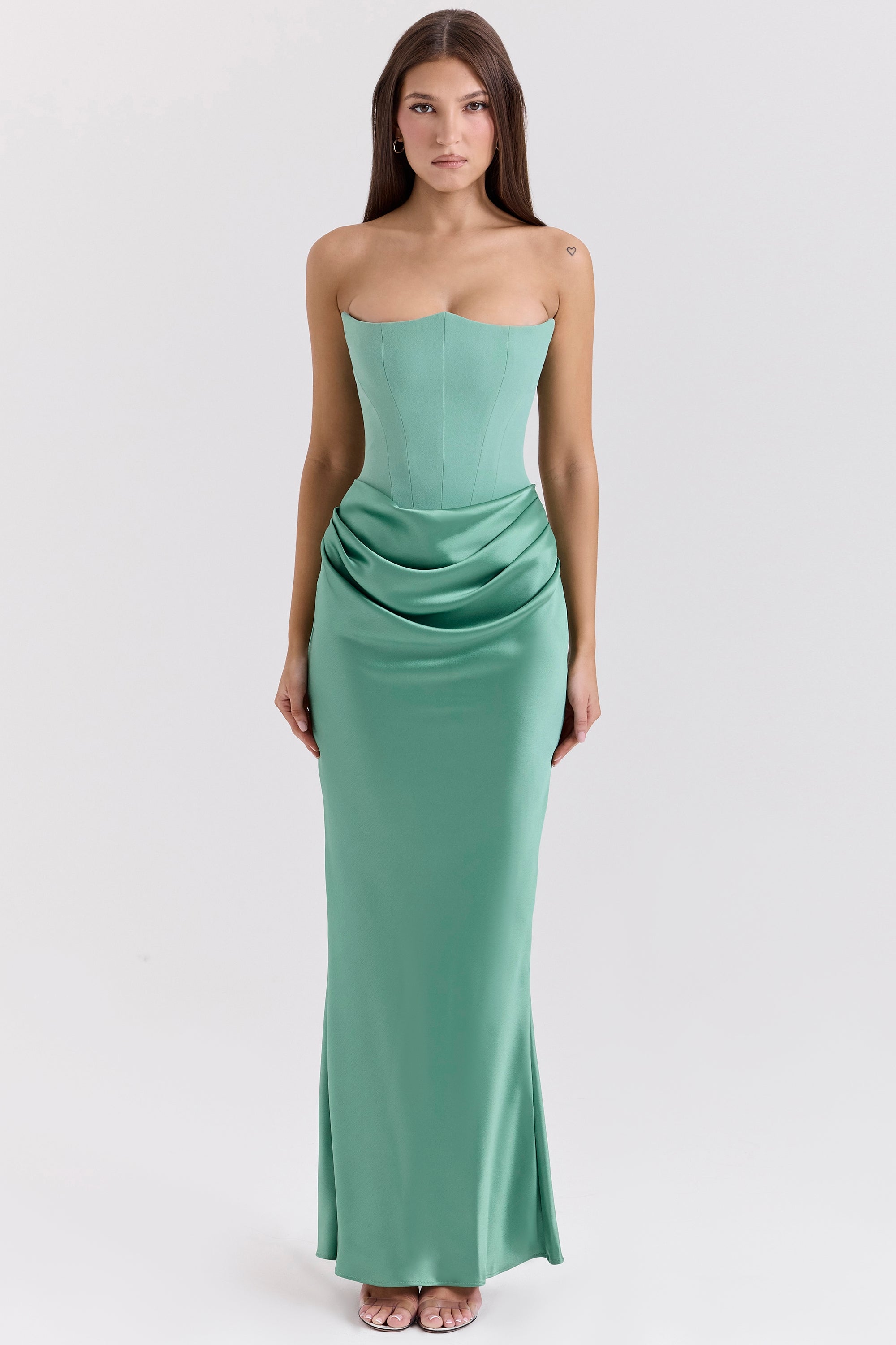 Rynlee Straplez Korse Maxi Elbise