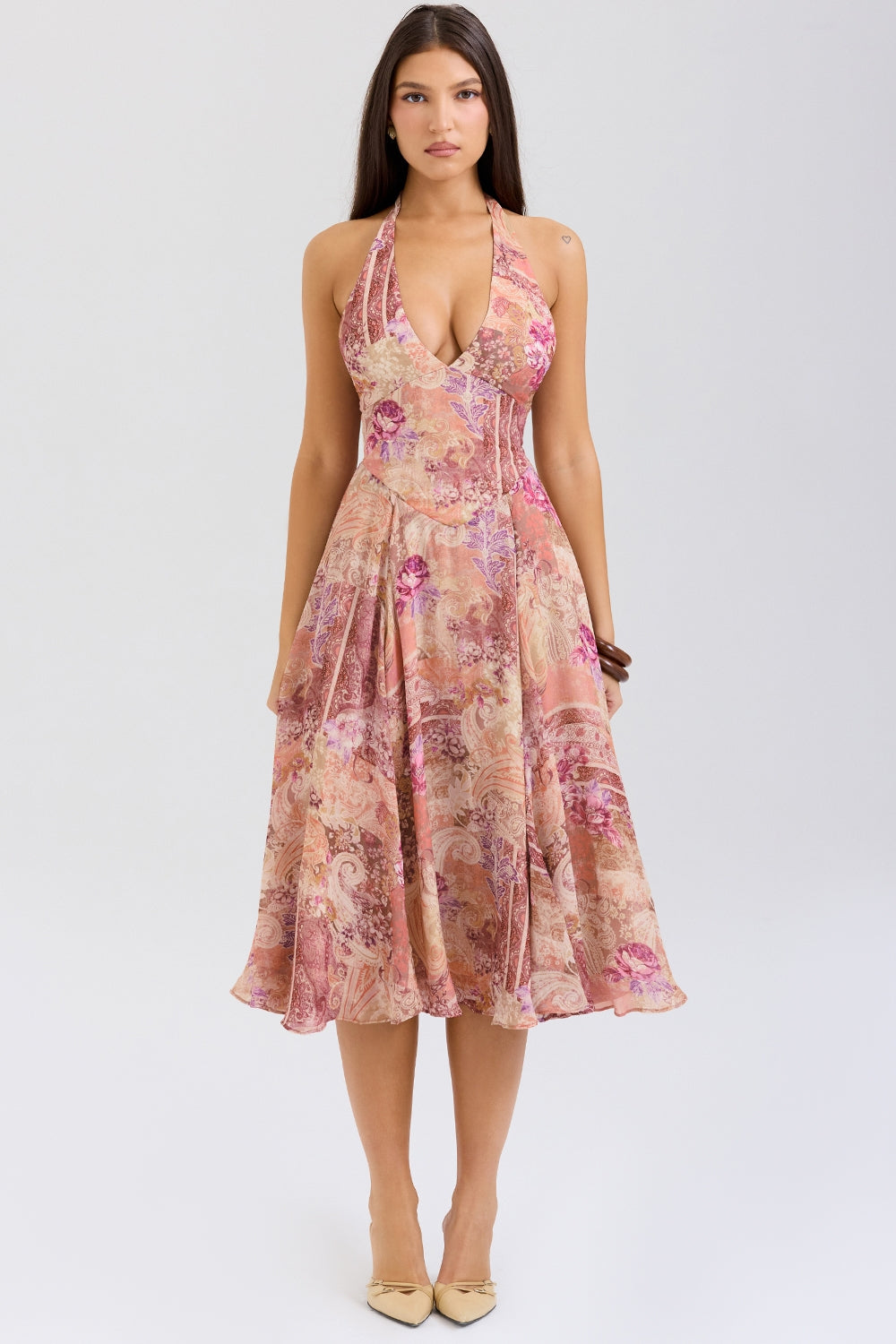 Sereen Halter Maksi Elbise
