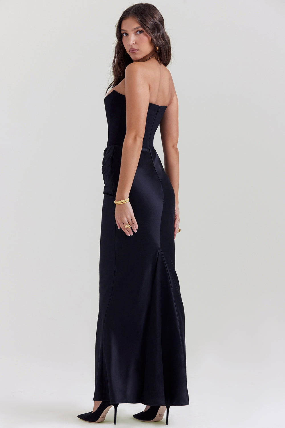 Rynlee Straplez Korse Maxi Elbise