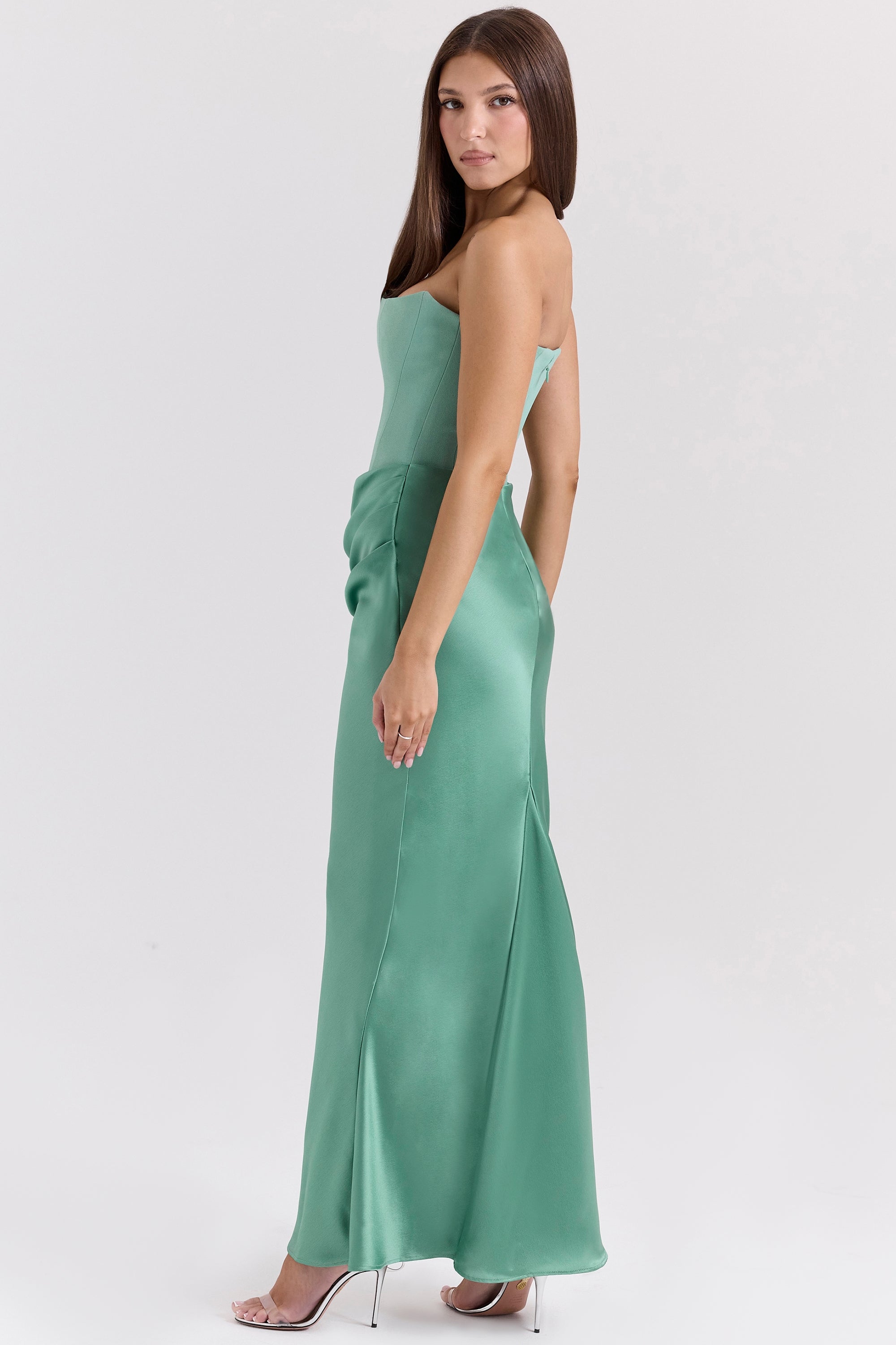 Rynlee Straplez Korse Maxi Elbise