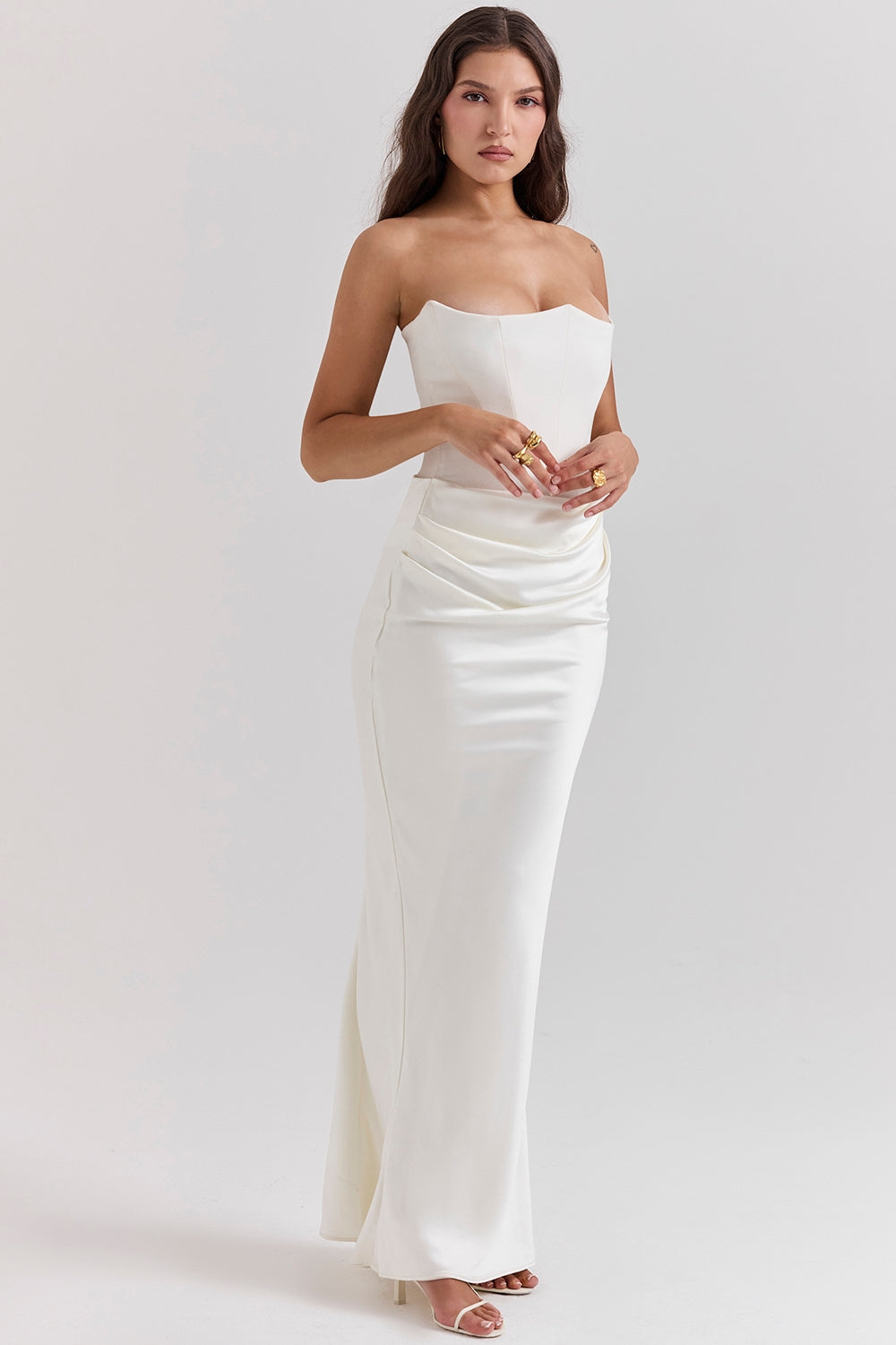 Rynlee Straplez Korse Maxi Elbise