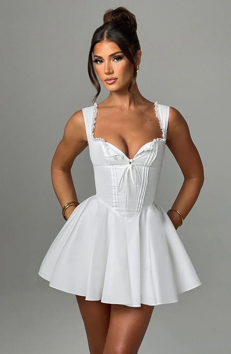 Amaria Dantel Mini Elbise
