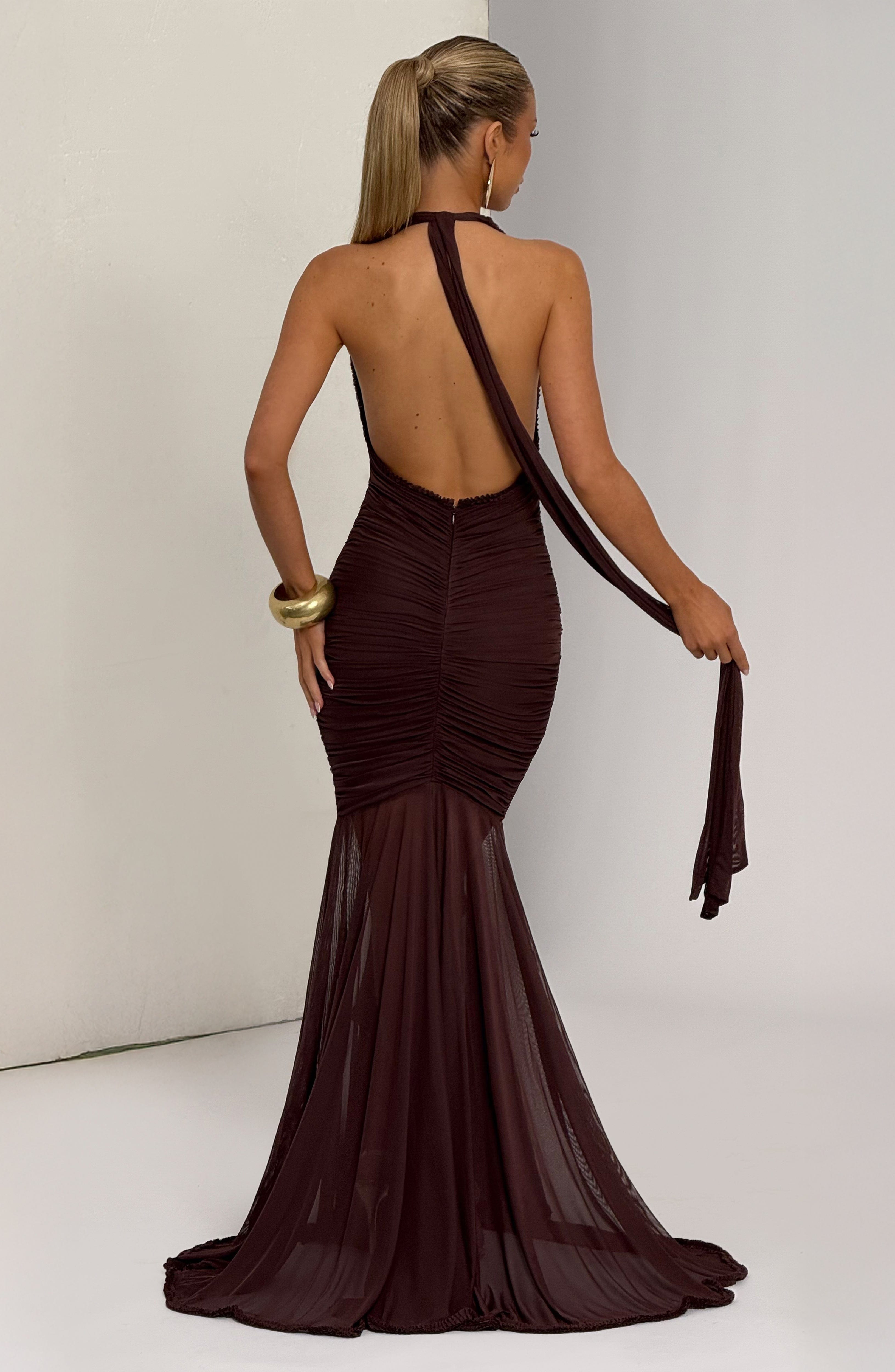 Velorage Mishika Halter Maxi Elbise