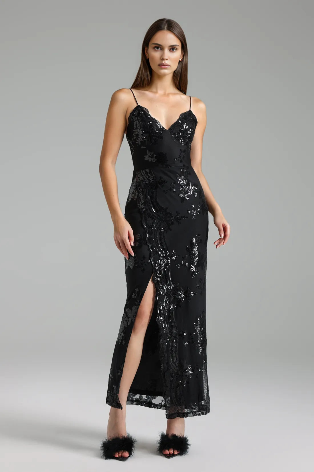 Laiya Backless Maxi Elbise | S-Siyah | M-Siyah | L-Siyah