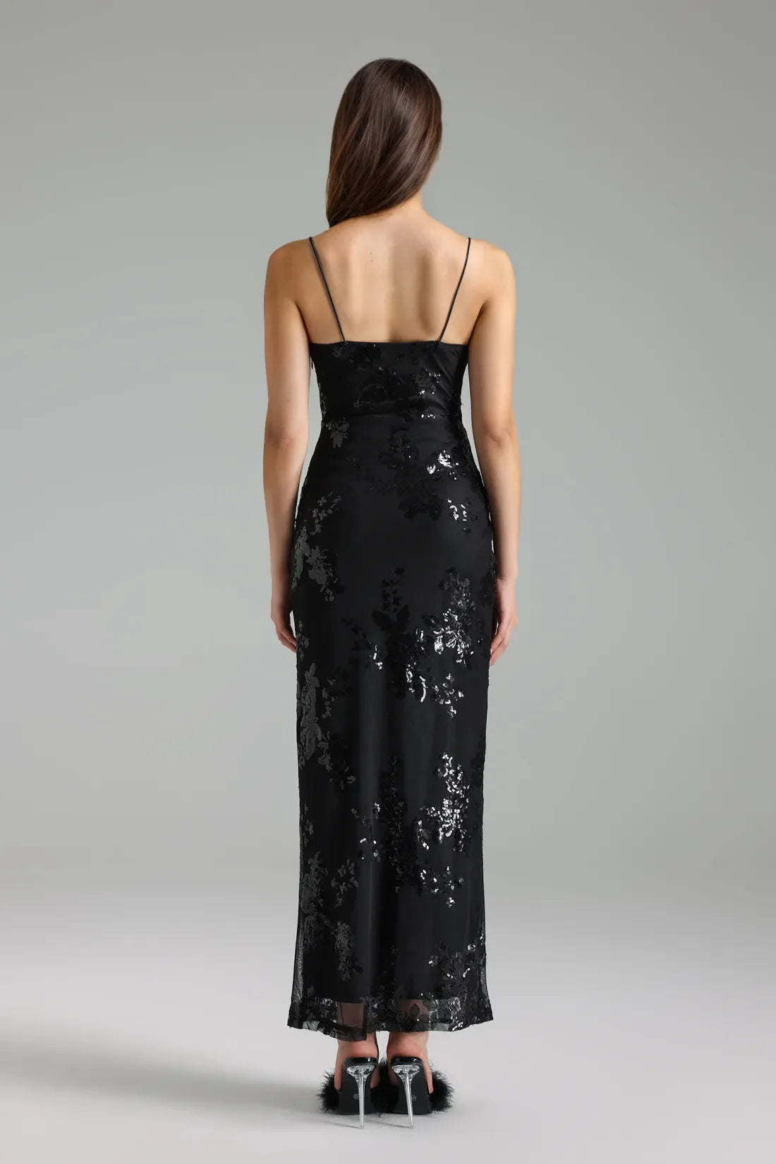 Laiya Backless Maxi Elbise | S-Siyah | M-Siyah | L-Siyah