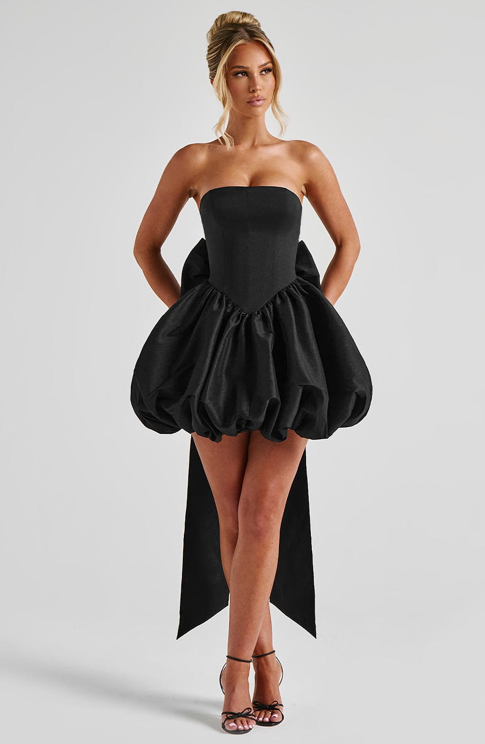 Velorage Coraline Straplez Mini Elbise | BBF3973-D - BLACK - XS | BBF3973-D - BLACK - S | BBF3973-D - BLACK - M | BBF3973-D - BLACK - L | BBF3973-D - BLACK - XL | BBF3973-D - BLACK - XXL