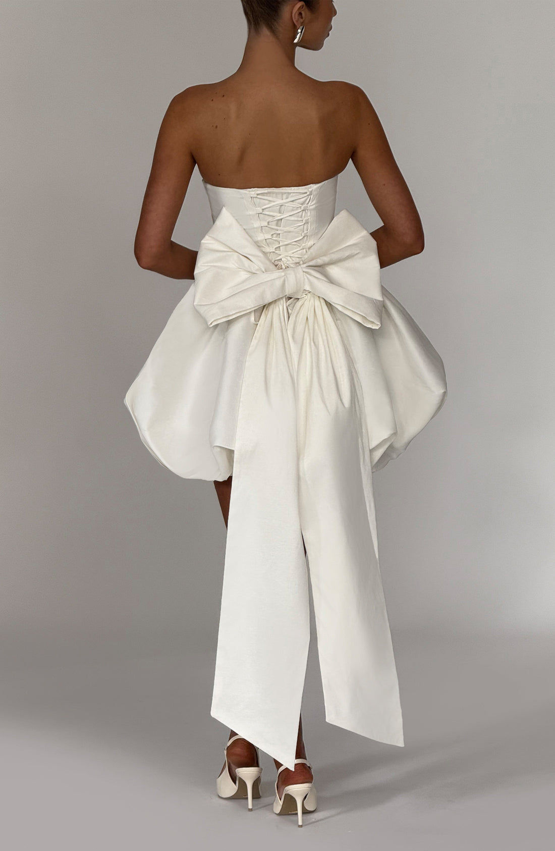 Velorage Nayla Straplez Mini Elbise | BBF3973-D - IVORY - XS | BBF3973-D - IVORY - S | BBF3973-D - IVORY - M | BBF3973-D - IVORY - L | BBF3973-D - IVORY - XL | BBF3973-D - IVORY - XXL