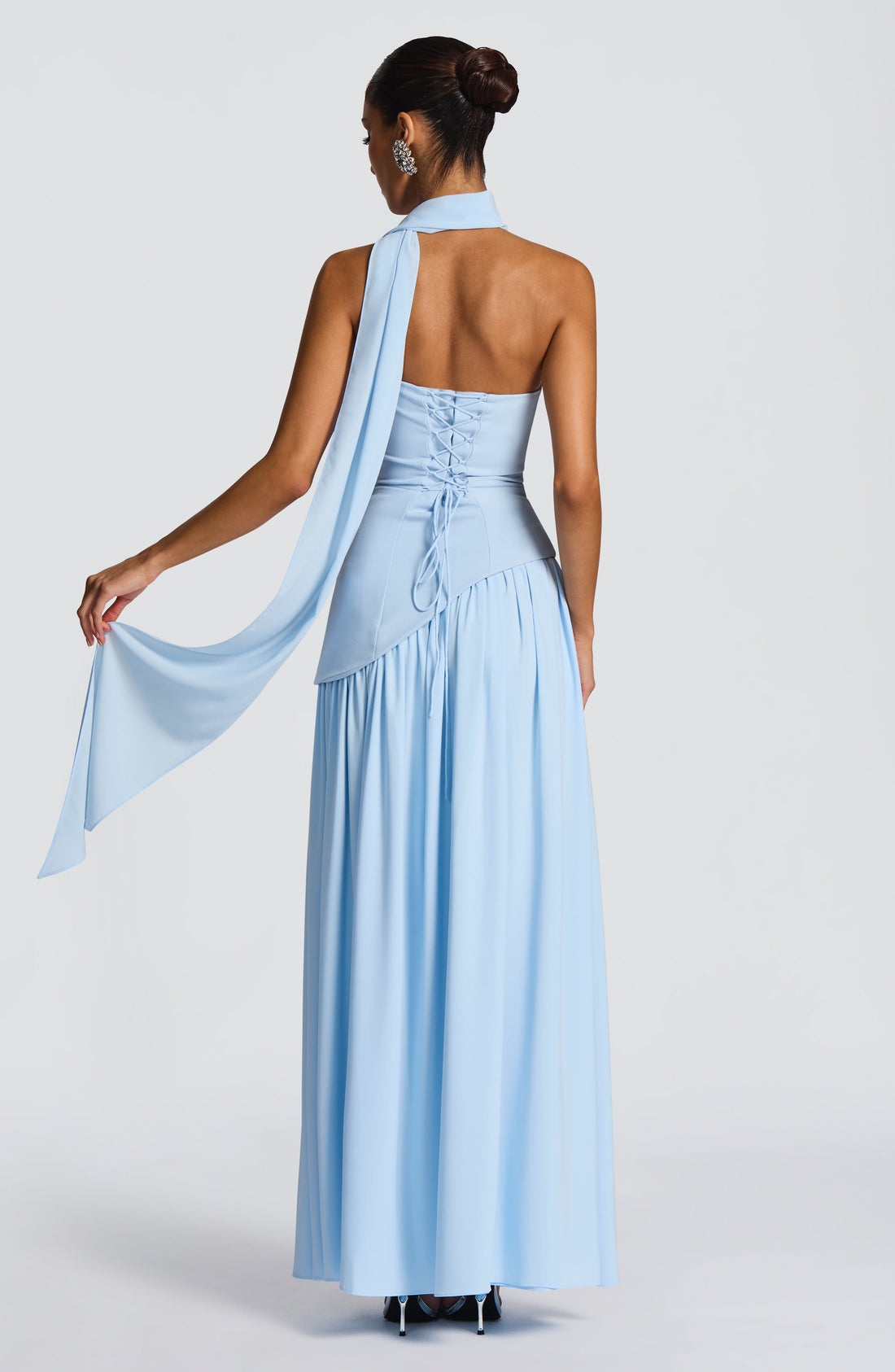 Velorage Jayden Sifon Maxi Elbise | BBF3908-D - BABY BLUE - XS | BBF3908-D - BABY BLUE - S | BBF3908-D - BABY BLUE - M | BBF3908-D - BABY BLUE - L | BBF3908-D - BABY BLUE - XL | BBF3908-D - BABY BLUE - XXL