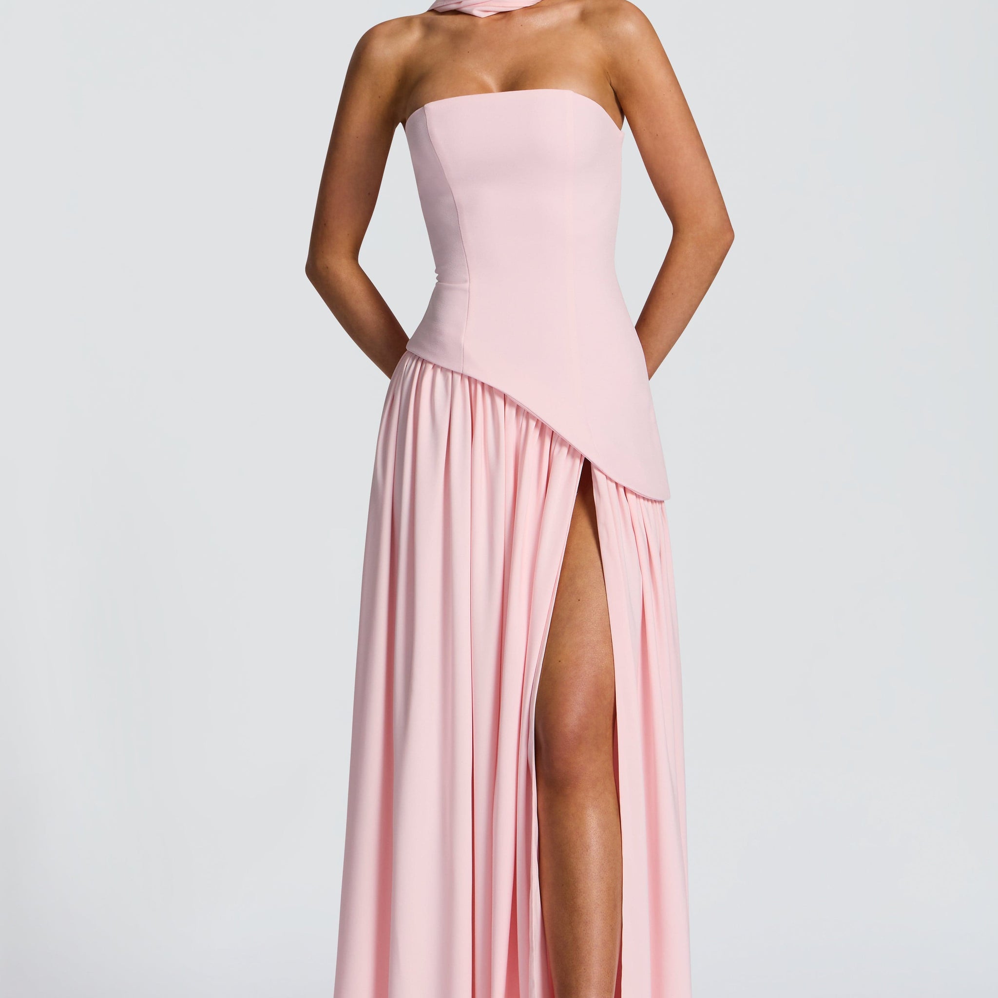 Velorage Giuliana Asimetrik Yirtmacli Elbise | BBF3908-D - BLUSH - XS | BBF3908-D - BLUSH - S | BBF3908-D - BLUSH - M | BBF3908-D - BLUSH - L | BBF3908-D - BLUSH - XL | BBF3908-D - BLUSH - XXL