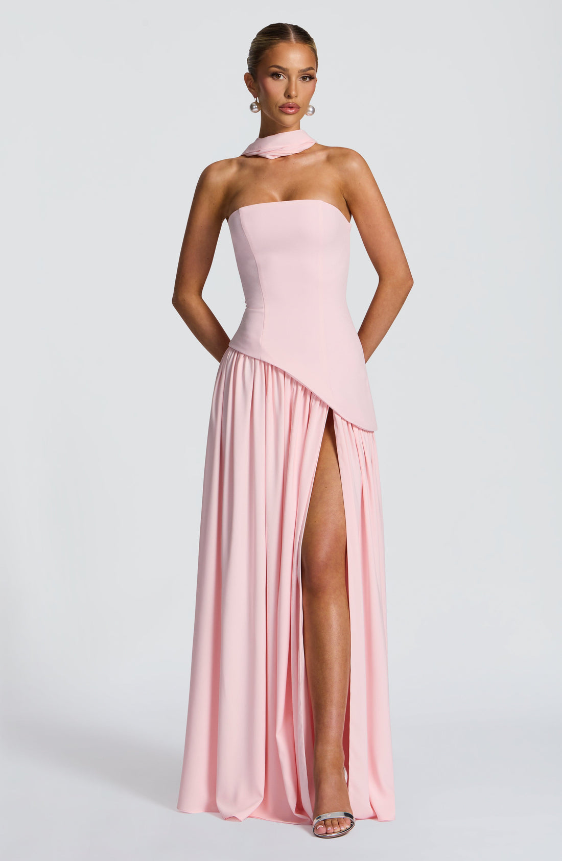 Velorage Giuliana Asimetrik Yirtmacli Elbise | BBF3908-D - BLUSH - XS | BBF3908-D - BLUSH - S | BBF3908-D - BLUSH - M | BBF3908-D - BLUSH - L | BBF3908-D - BLUSH - XL | BBF3908-D - BLUSH - XXL