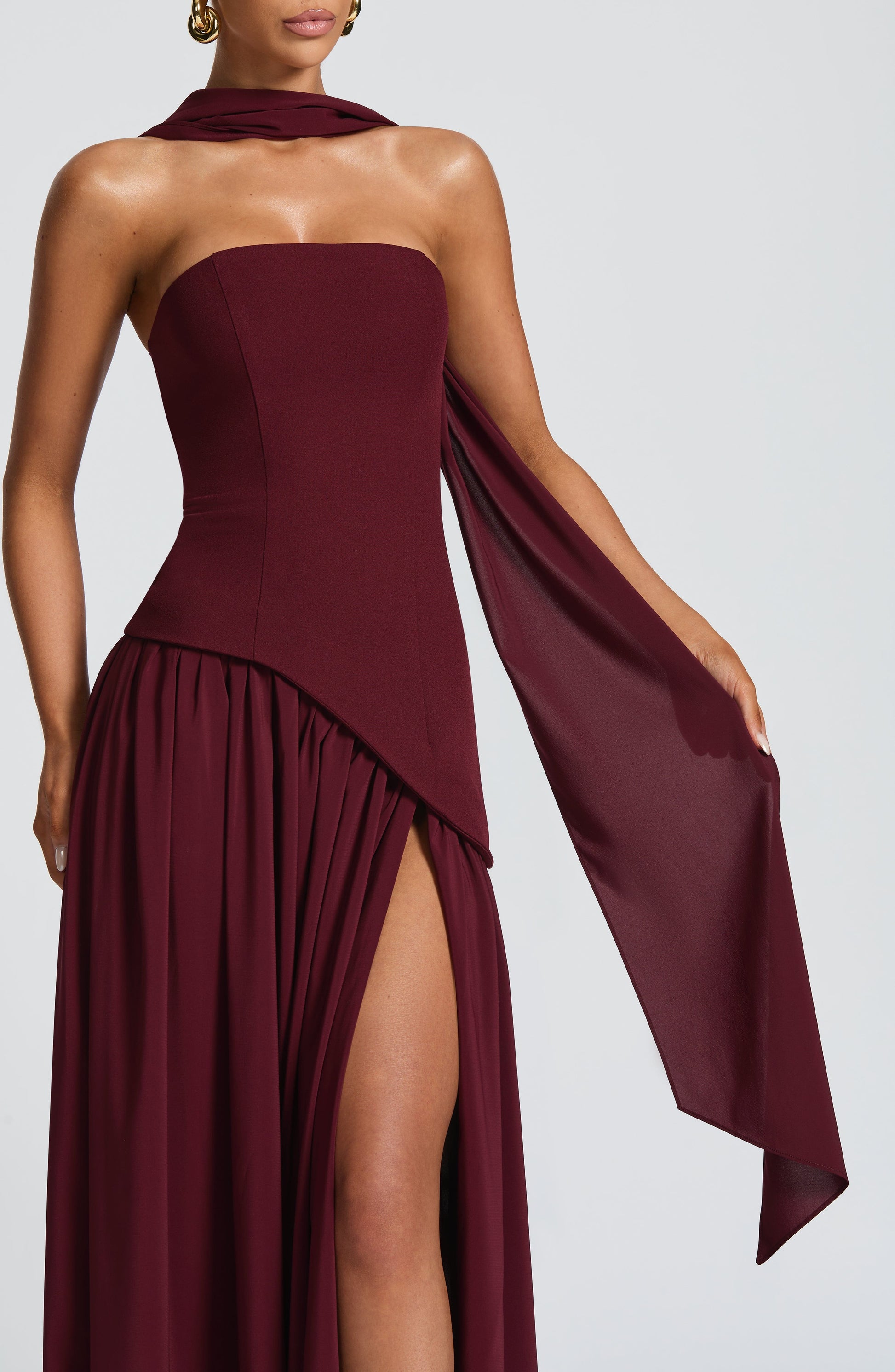 Velorage Vanity Kiraz Kirmizisi Maxi Elbise