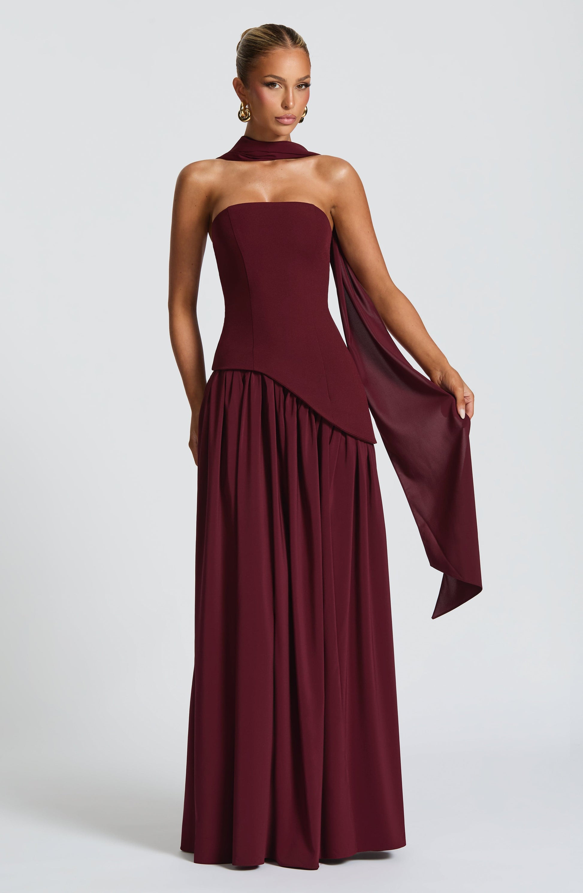 Velorage Vanity Kiraz Kirmizisi Maxi Elbise
