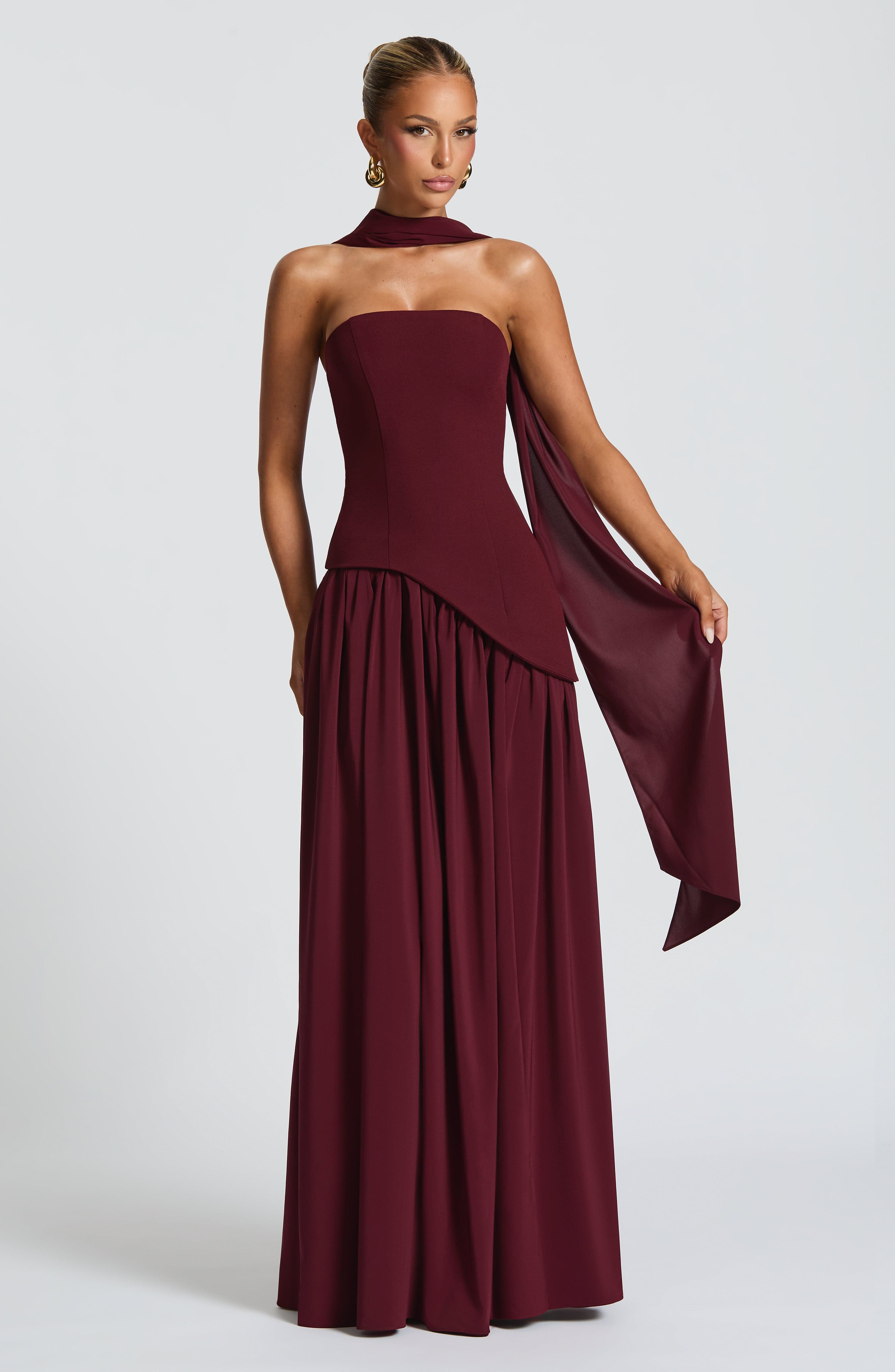 Velorage Vanity Kiraz Kirmizisi Maxi Elbise