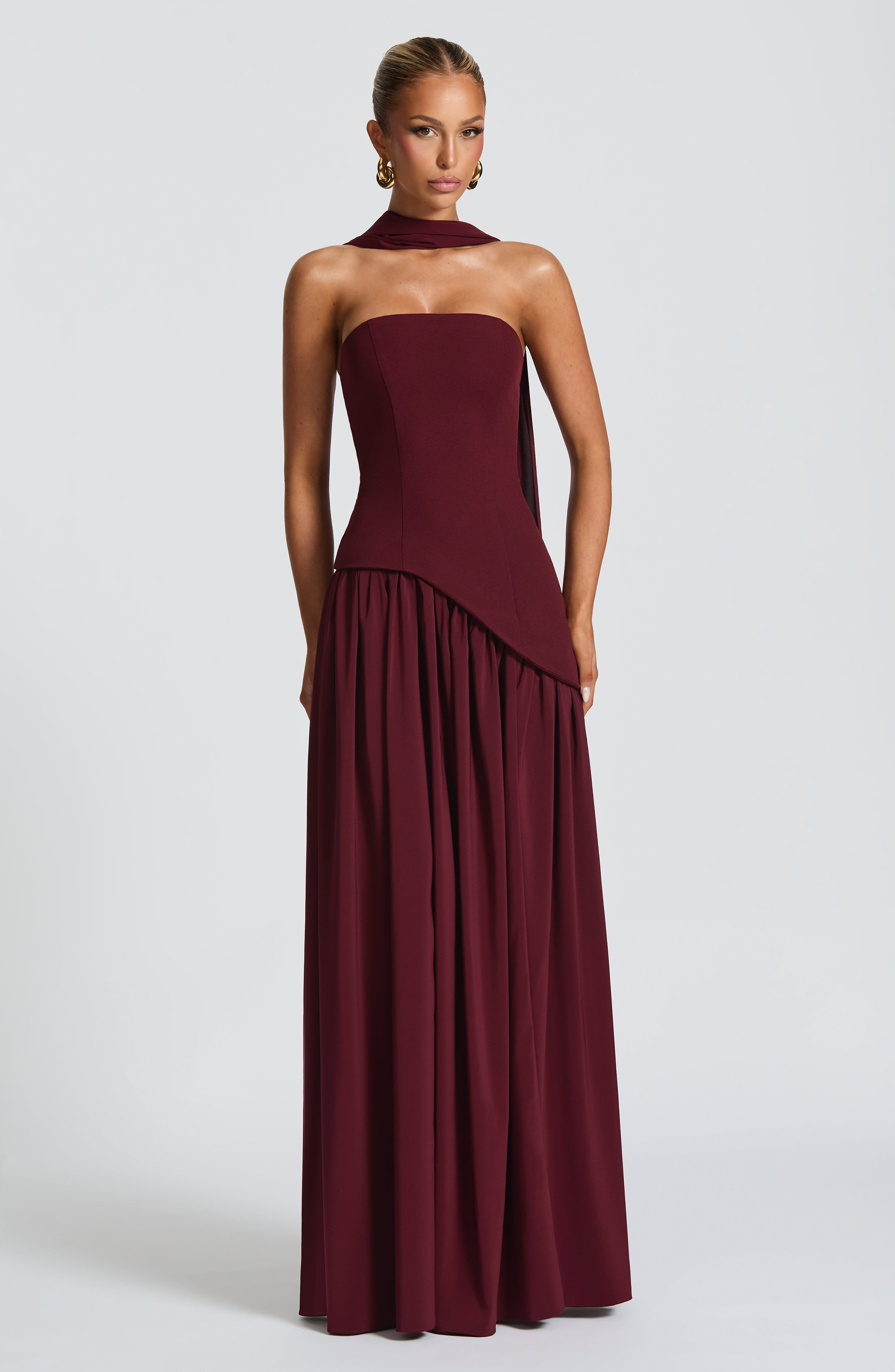 Velorage Vanity Kiraz Kirmizisi Maxi Elbise