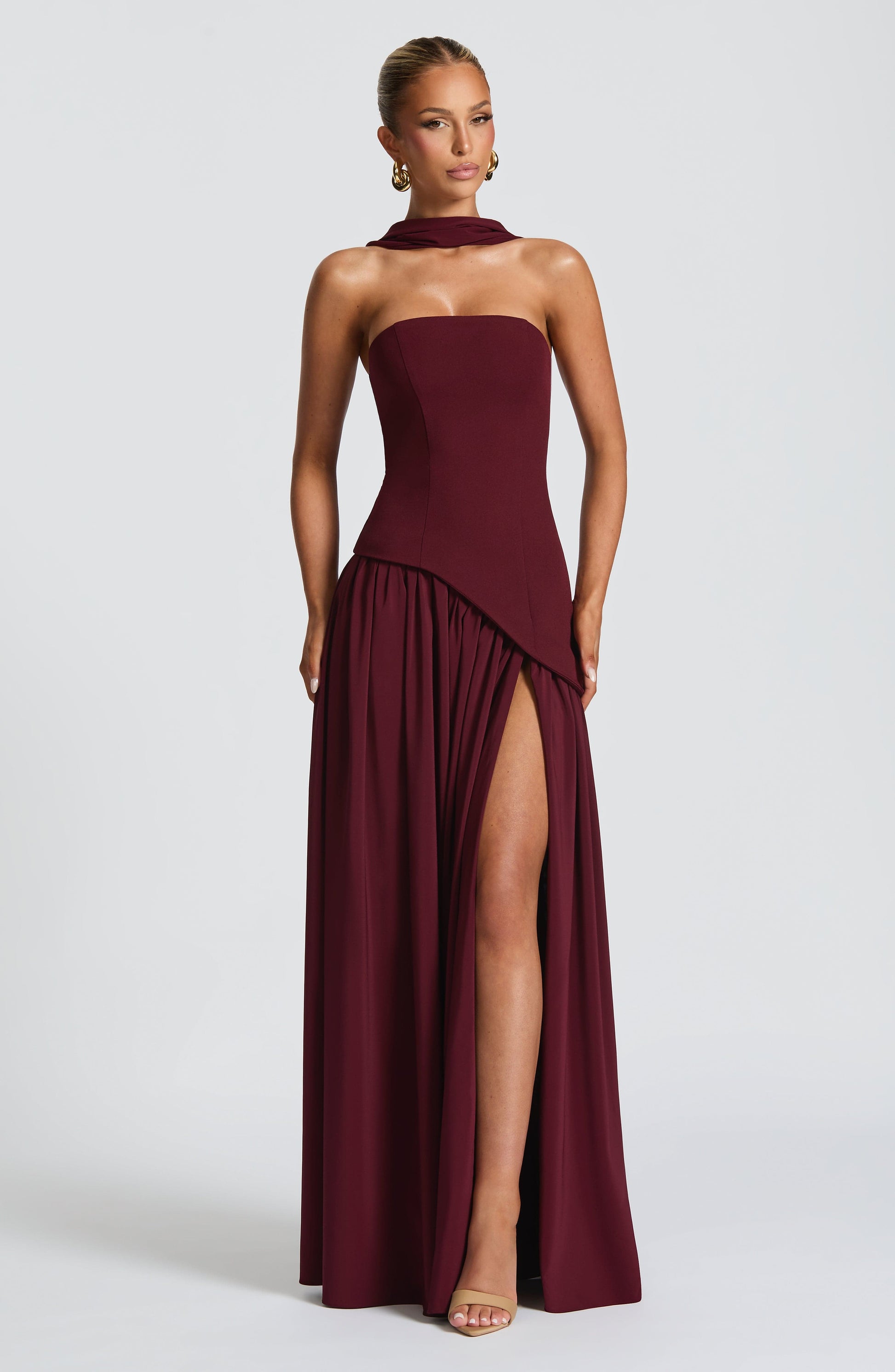 Velorage Vanity Kiraz Kirmizisi Maxi Elbise