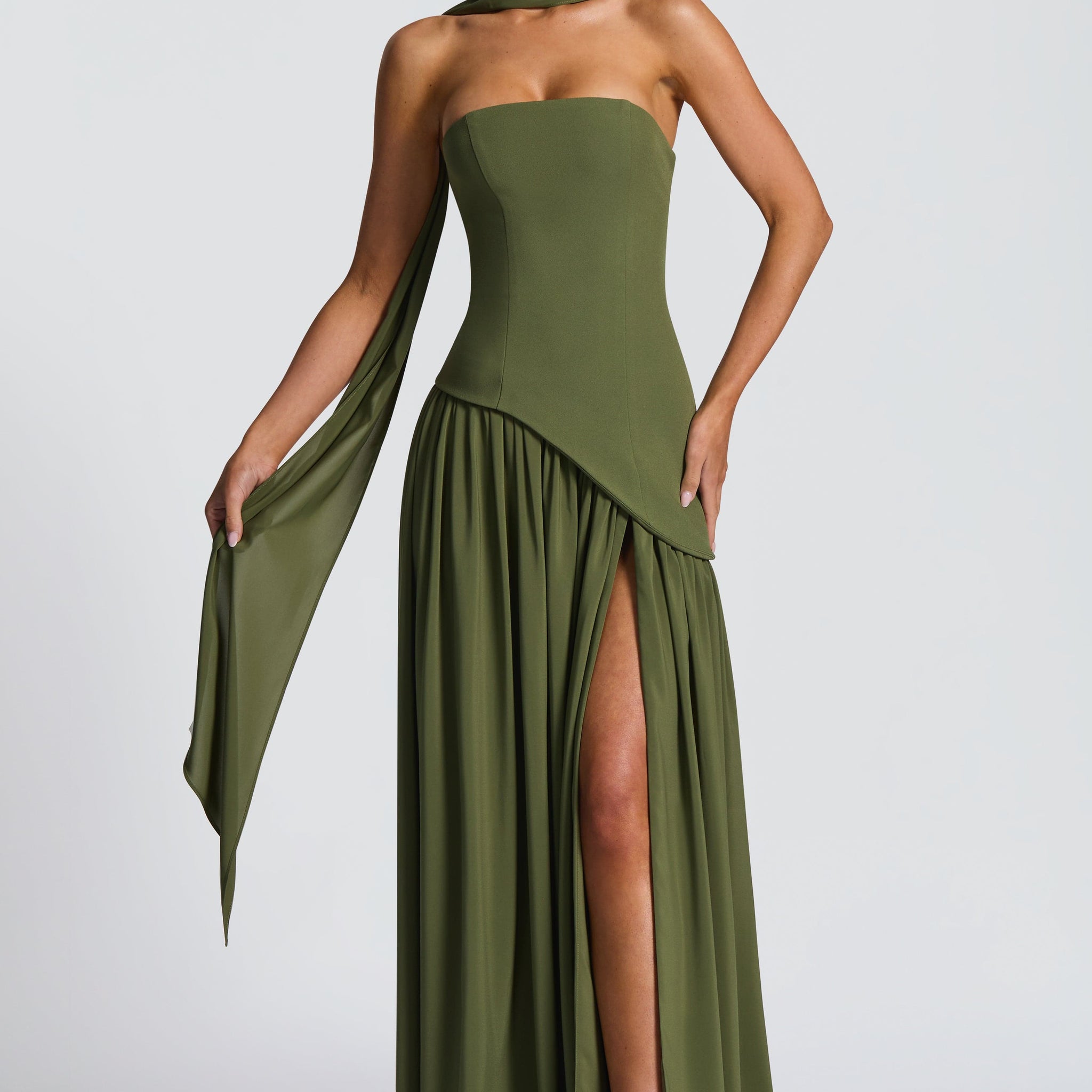 Velorage Brigid Bagcikli Maksi Elbise | BBF3908-D - KHAKI - XS | BBF3908-D - KHAKI - S | BBF3908-D - KHAKI - M | BBF3908-D - KHAKI - L | BBF3908-D - KHAKI - XL | BBF3908-D - KHAKI - XXL
