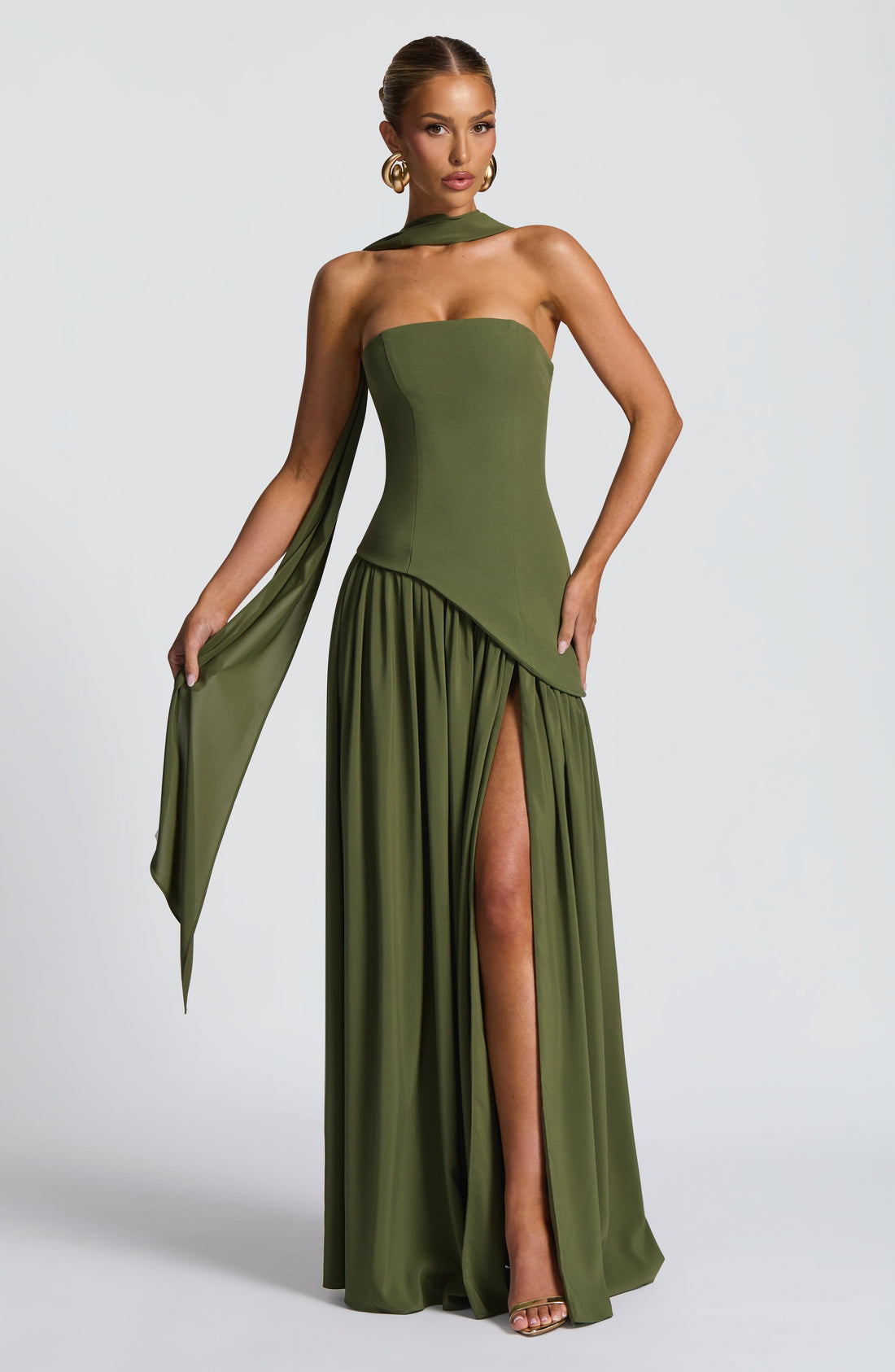 Velorage Brigid Bagcikli Maksi Elbise | BBF3908-D - KHAKI - XS | BBF3908-D - KHAKI - S | BBF3908-D - KHAKI - M | BBF3908-D - KHAKI - L | BBF3908-D - KHAKI - XL | BBF3908-D - KHAKI - XXL