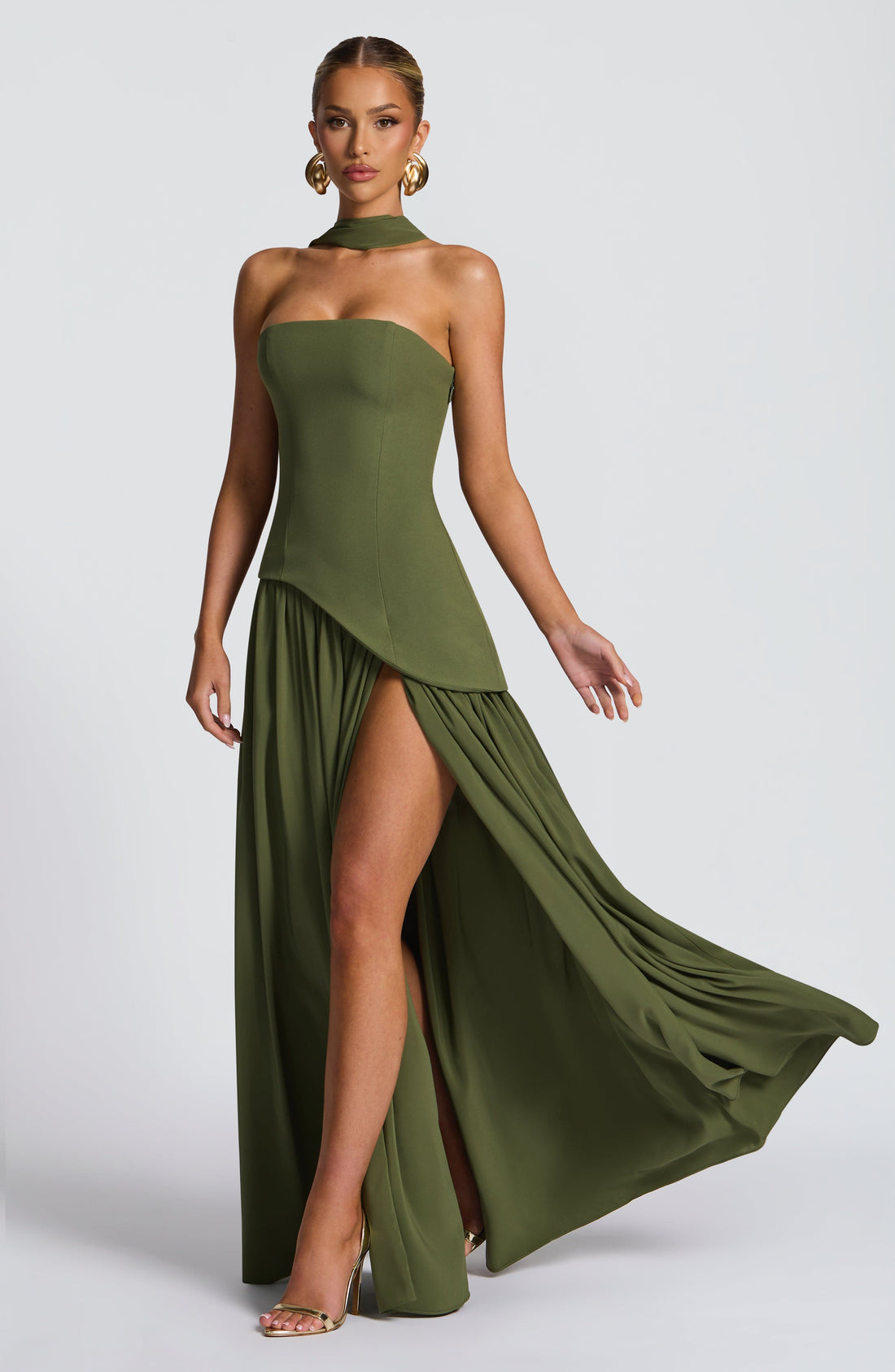 Velorage Brigid Bagcikli Maksi Elbise | BBF3908-D - KHAKI - XS | BBF3908-D - KHAKI - S | BBF3908-D - KHAKI - M | BBF3908-D - KHAKI - L | BBF3908-D - KHAKI - XL | BBF3908-D - KHAKI - XXL