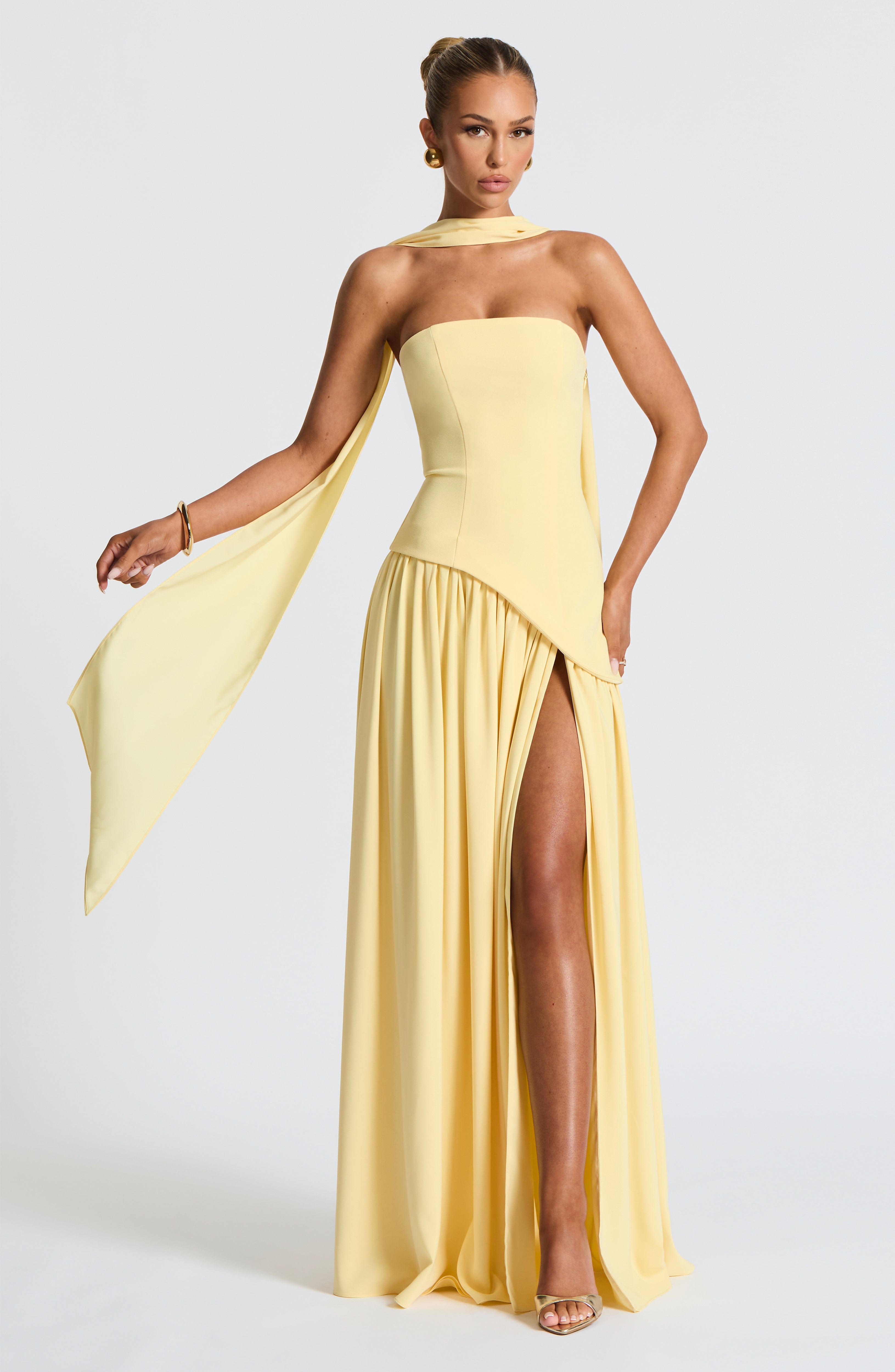 Velorage Taylynn Sari Chifon Maxi Elbise