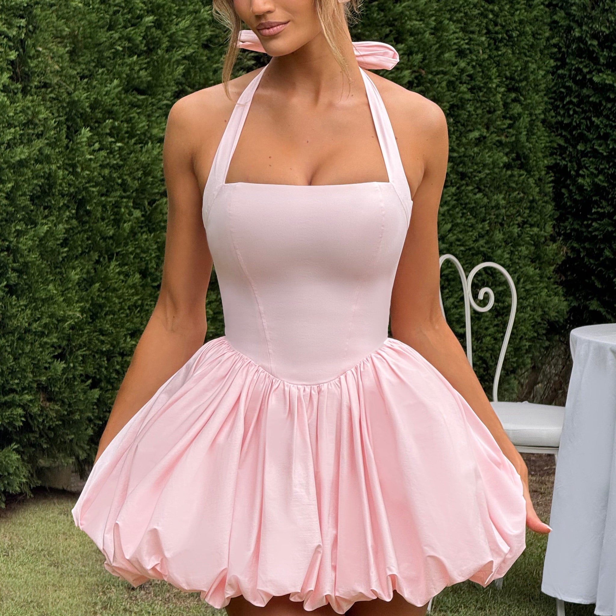 Velorage Leeanna Halter Mini Elbise