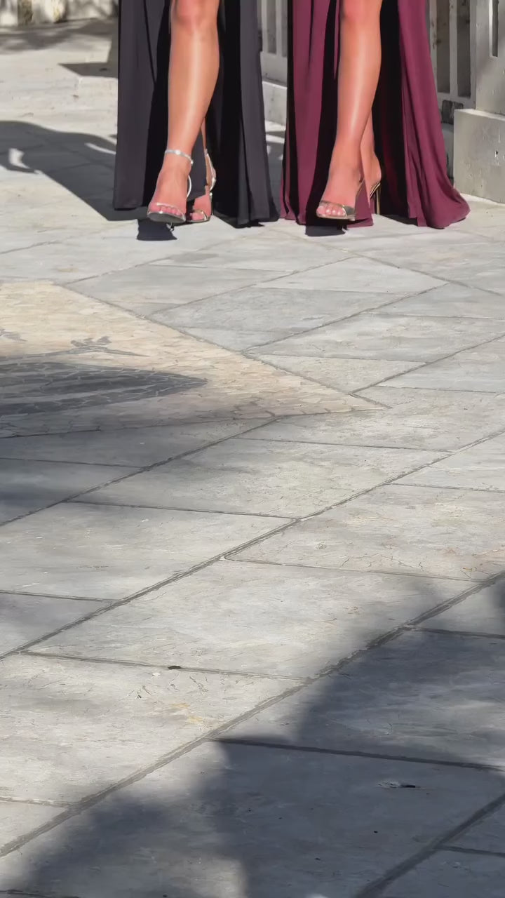 Marit Siyah Maxi Elbise