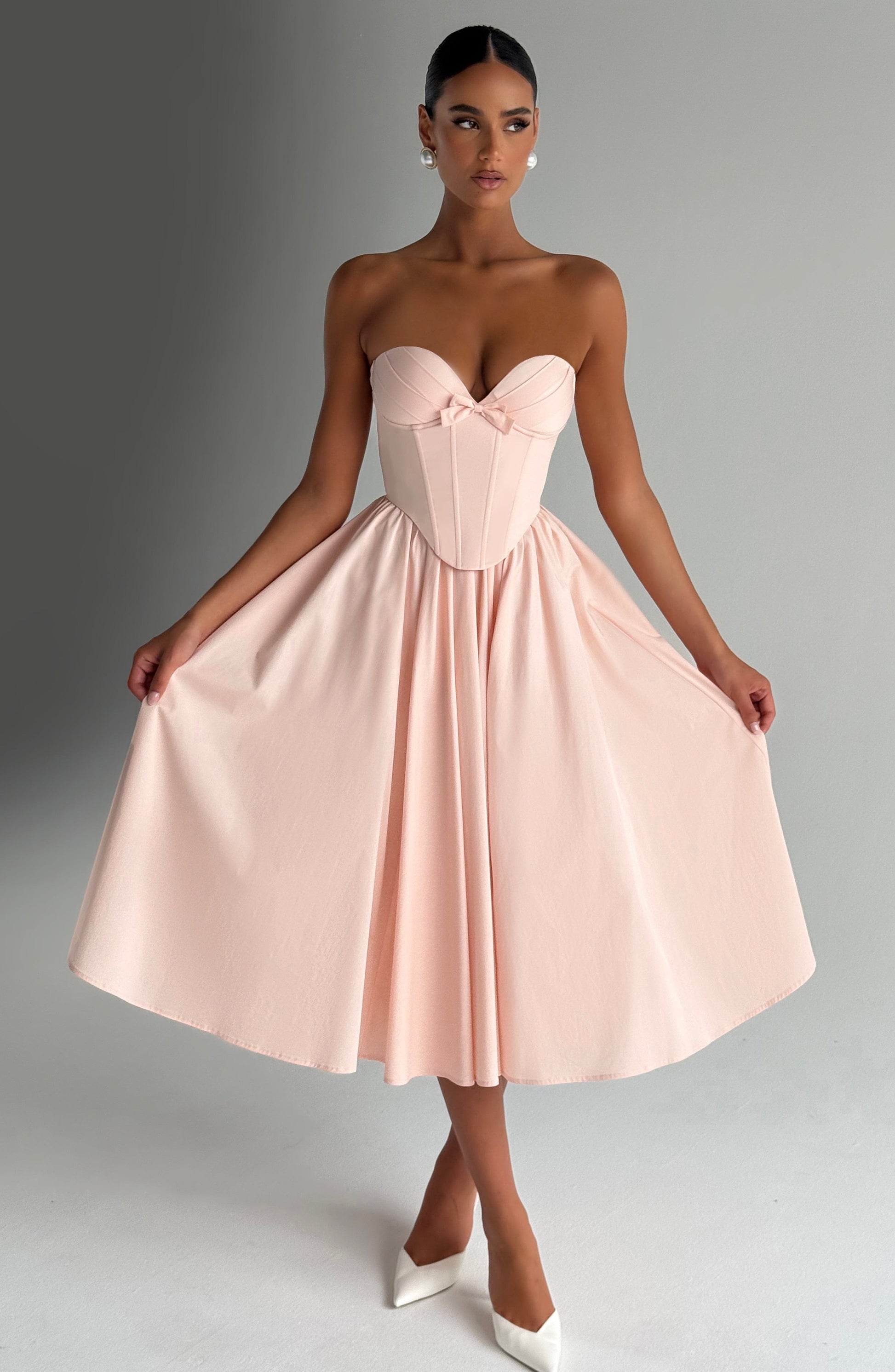 Velorage Jazzlyn Straplez Midi Elbise