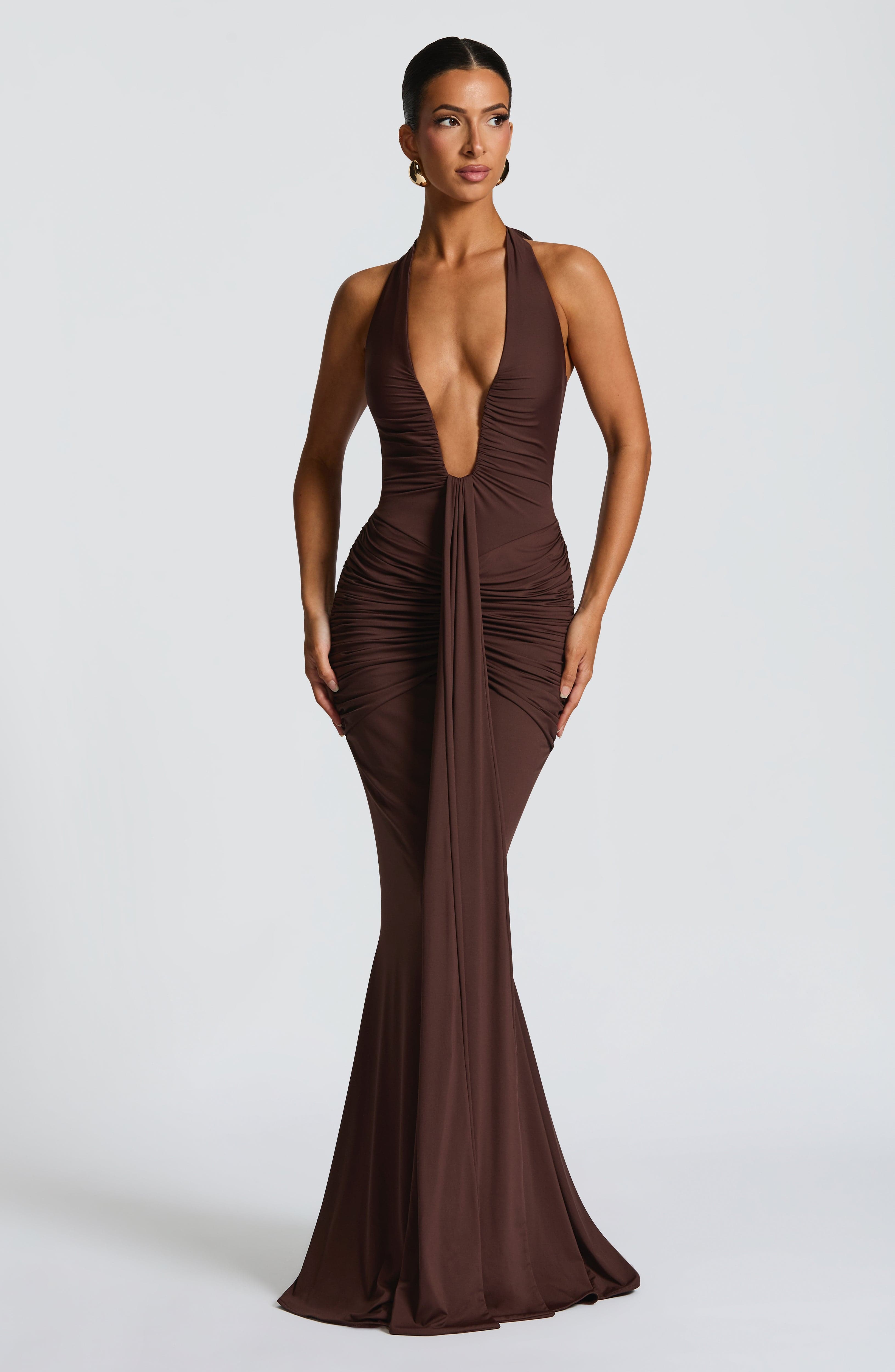 Velorage Zamya Halter Yaka Maksi Elbise
