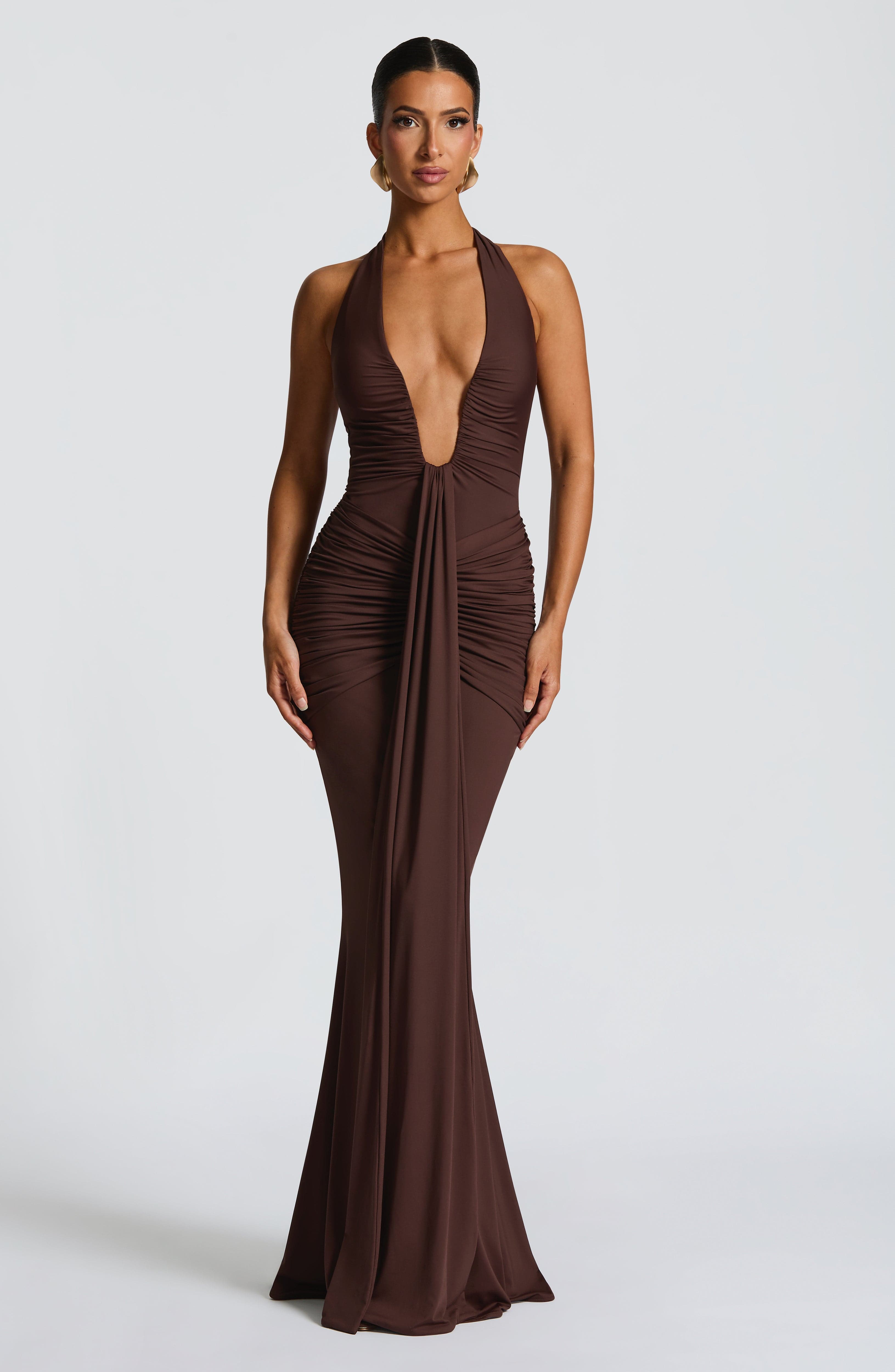 Velorage Zamya Halter Yaka Maksi Elbise